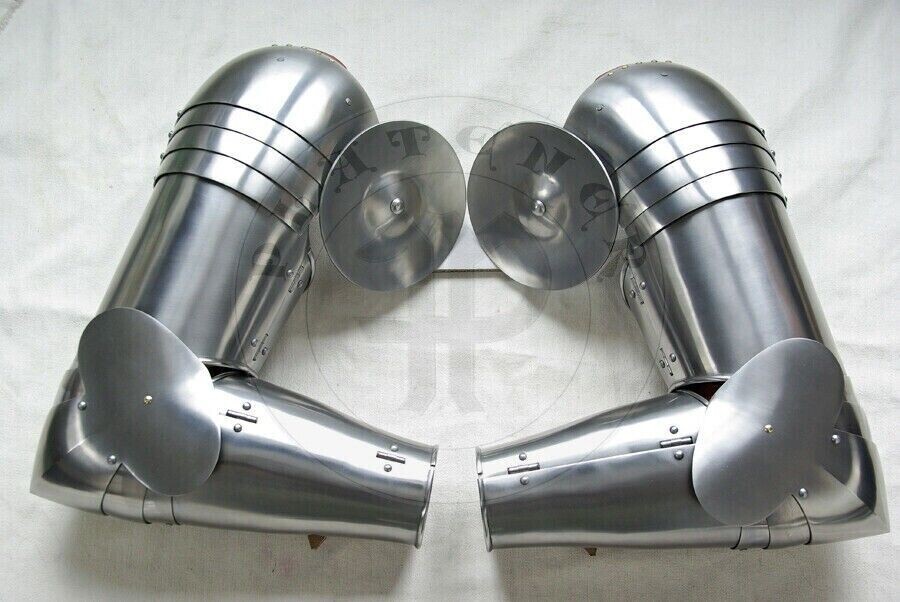 Medieval Warrior Pair Of Pauldrons With Arm Guard Hand Bracers Larp Armor Medieval Warrior Pair Of Pauldrons With Arm Guard Hand Bracers Larp Armor