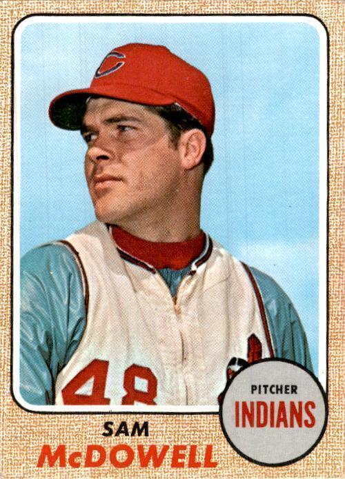 1968 Topps #115 Sam McDowell Cleveland Indians Vintage Original