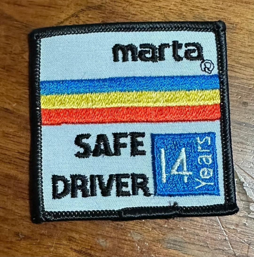 1990\'s MARTA Transit Atlanta Georgia Safe Driver 14 Years Arm Bus Subway Patch 1990\'s MARTA Transit Atlanta Georgia Safe Driver 14 Years Arm Bus Subway Patch