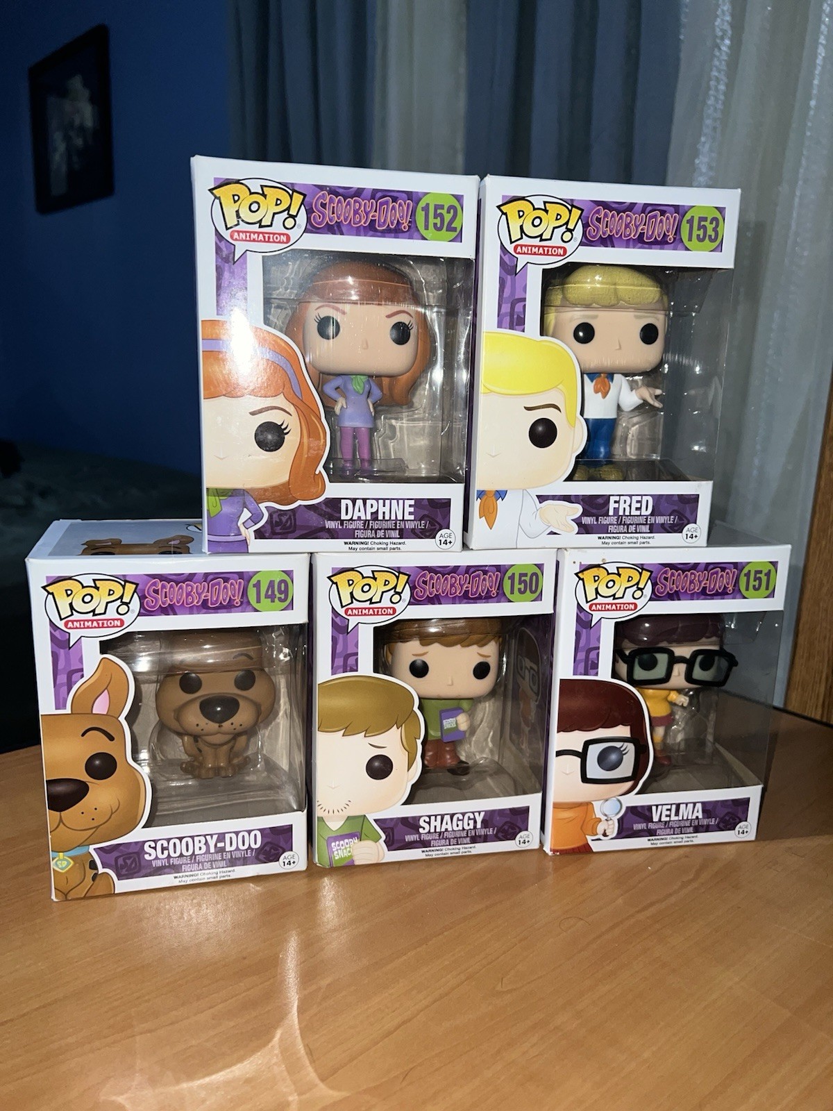 Funko Pop Scooby-Doo: Shaggy Scooby-Doo Velma Daphne Fred  - #149-#153 (5 Lot)