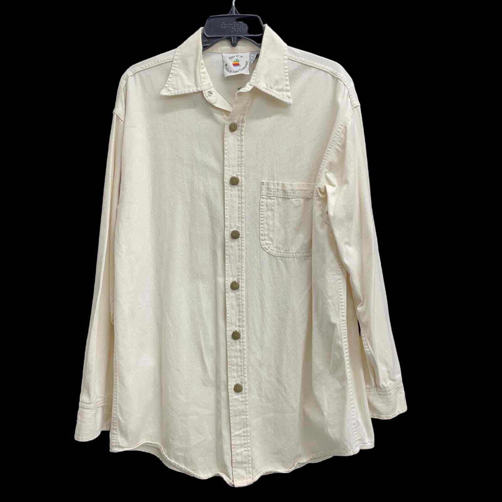 RARE Apple 1996 Worldwide Sales Conference Shirt Brass Apple Logo Buttons RARE Apple 1996 Worldwide Sales Conference Shirt Brass Apple Logo Buttons