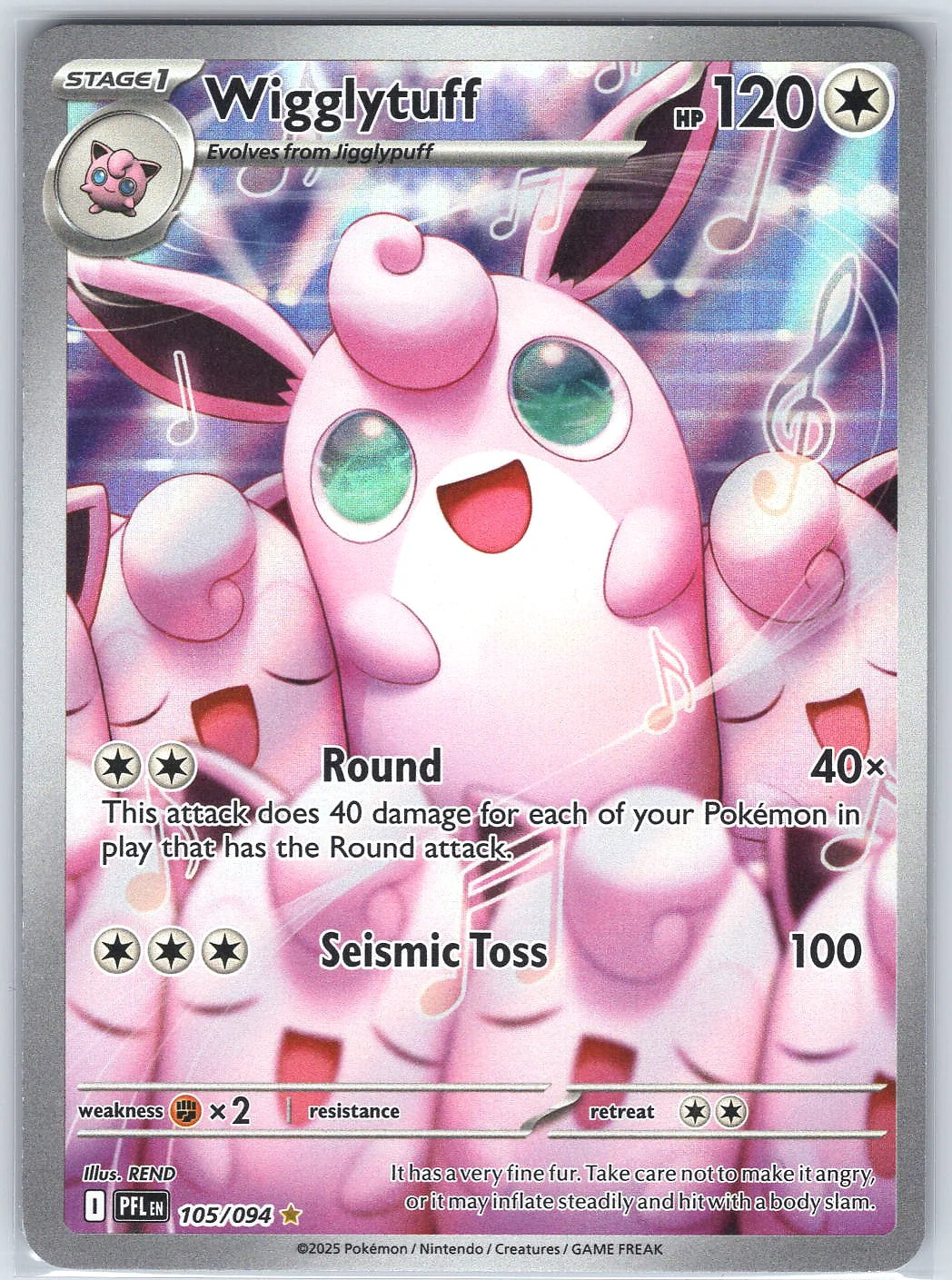 Wigglytuff #105/094 Pokémon Card Wigglytuff #105/094 Pokémon Card