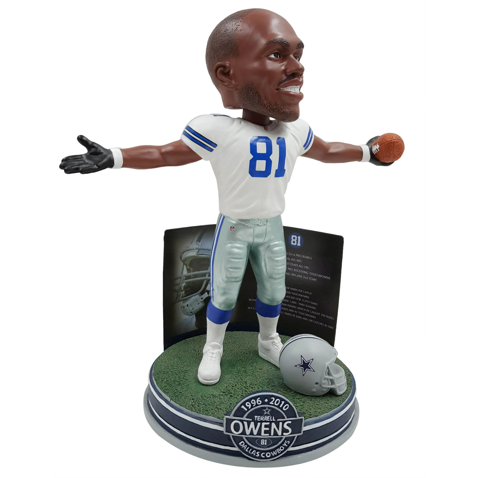 Terrell Owens Dallas Cowboys NFL Career Stats Bobblehead NFL Football Terrell Owens Dallas Cowboys NFL Career Stats Bobblehead NFL Football