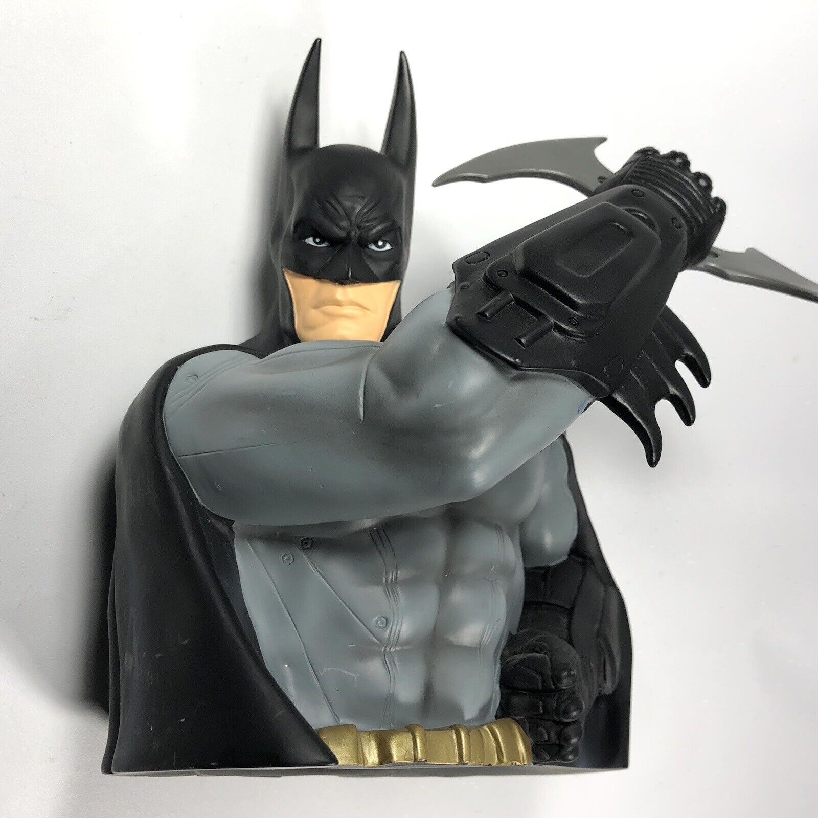 Batman The Dark Knight Coin Bank Bust Plastic No Cap Preowned