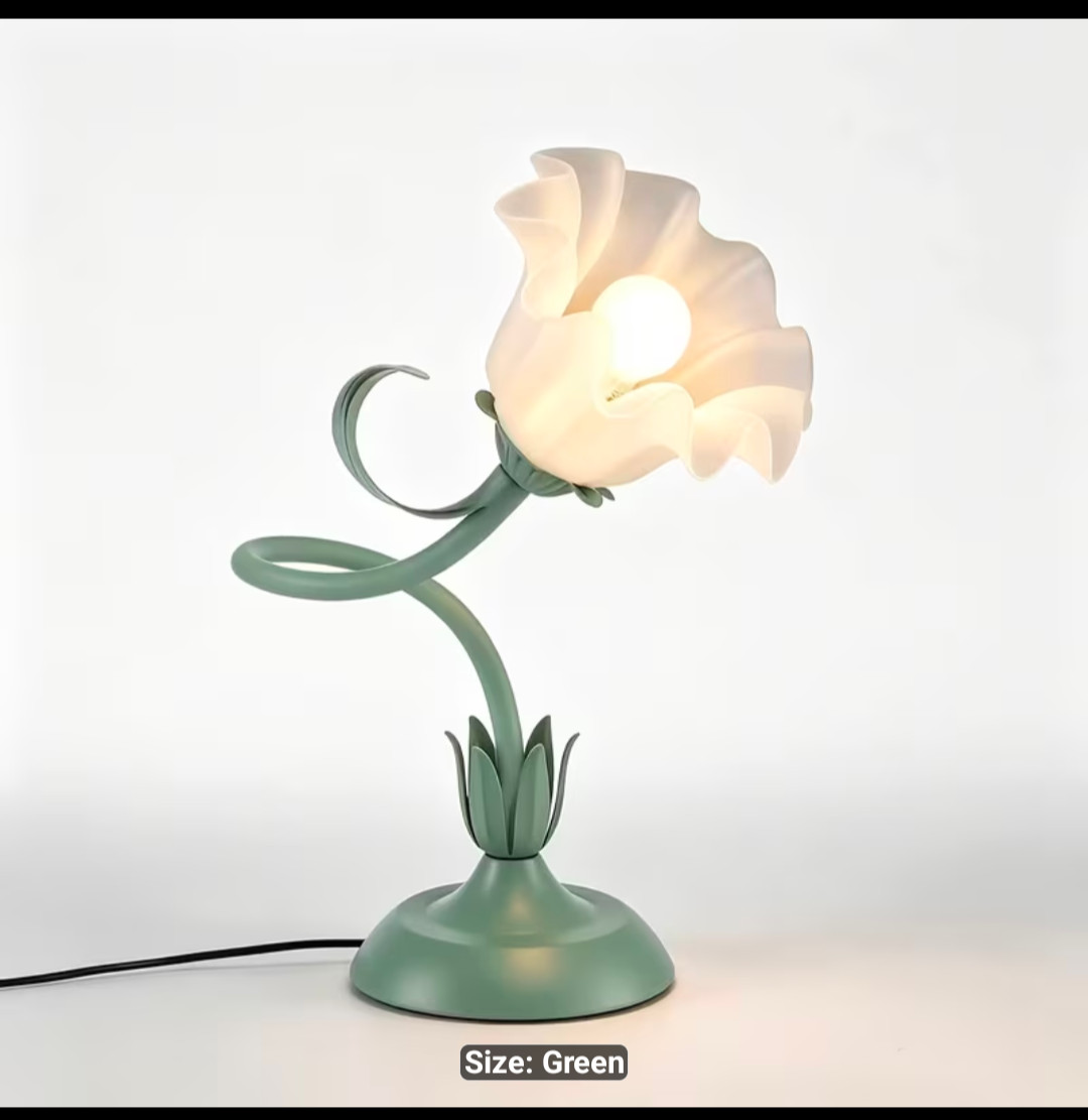 Green Lily Flower Bendable Lamp Decorative Aesthetic Lamp Green Lily Flower Bendable Lamp Decorative Aesthetic Lamp