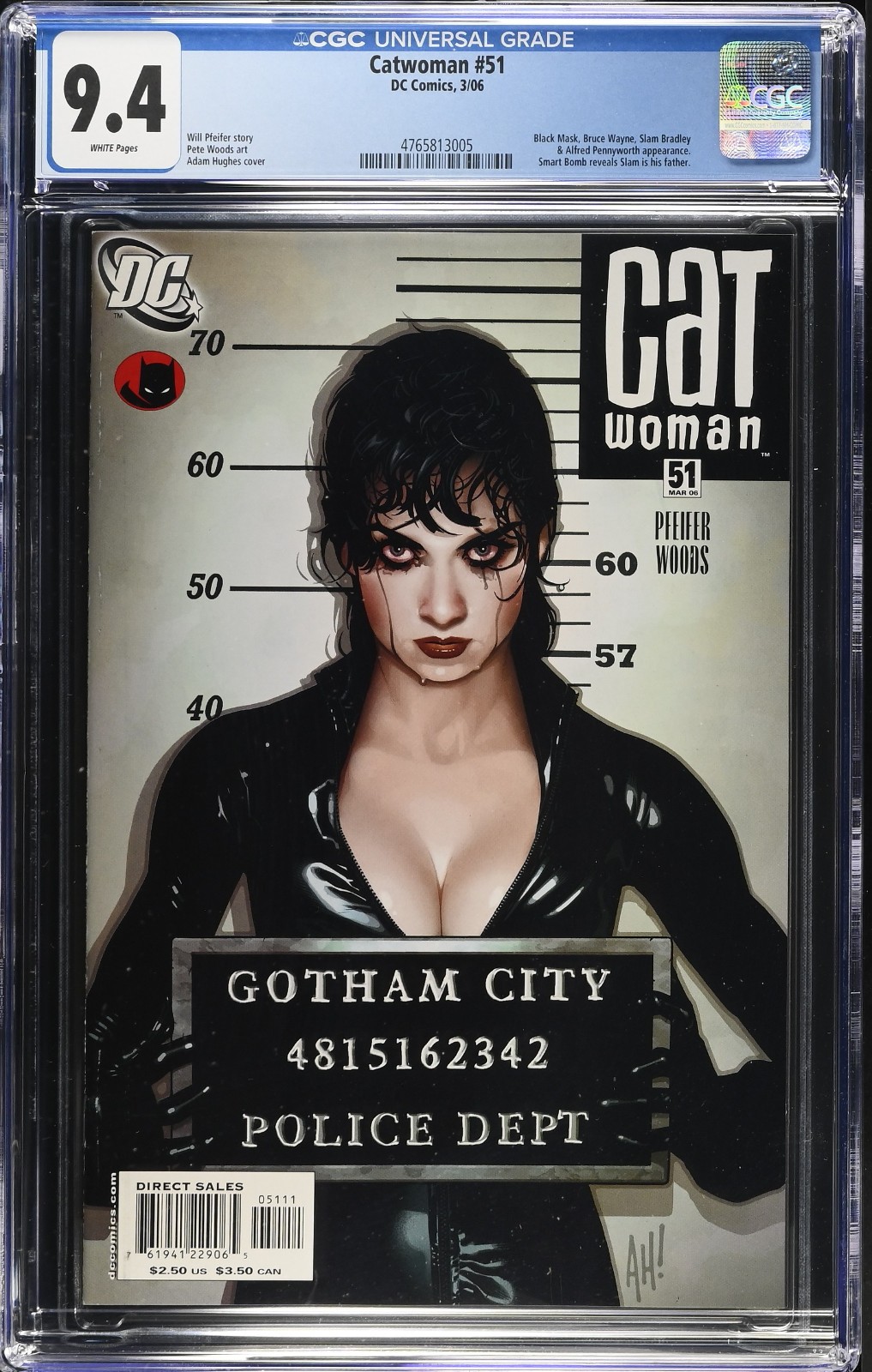 Catwoman #51 Adam Hughes \'Lost Numbers\'Cover CGC 9.4 - 1st Print
