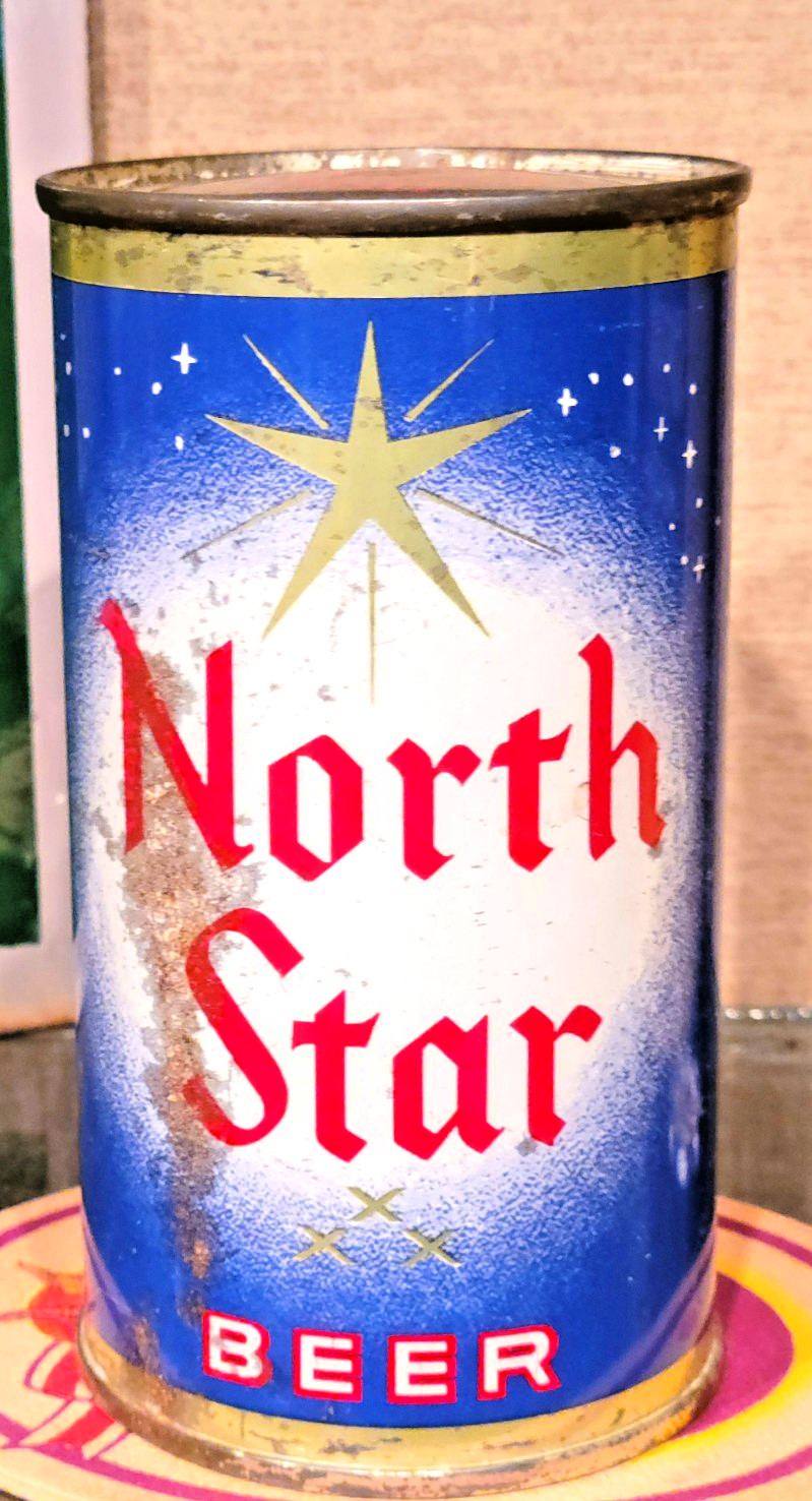 1959 NORTH STAR FLAT TOP BEER CAN JACOB SCHMIDT BREWING ST PAUL VANITY LID EMPTY 1959 NORTH STAR FLAT TOP BEER CAN JACOB SCHMIDT BREWING ST PAUL VANITY LID EMPTY