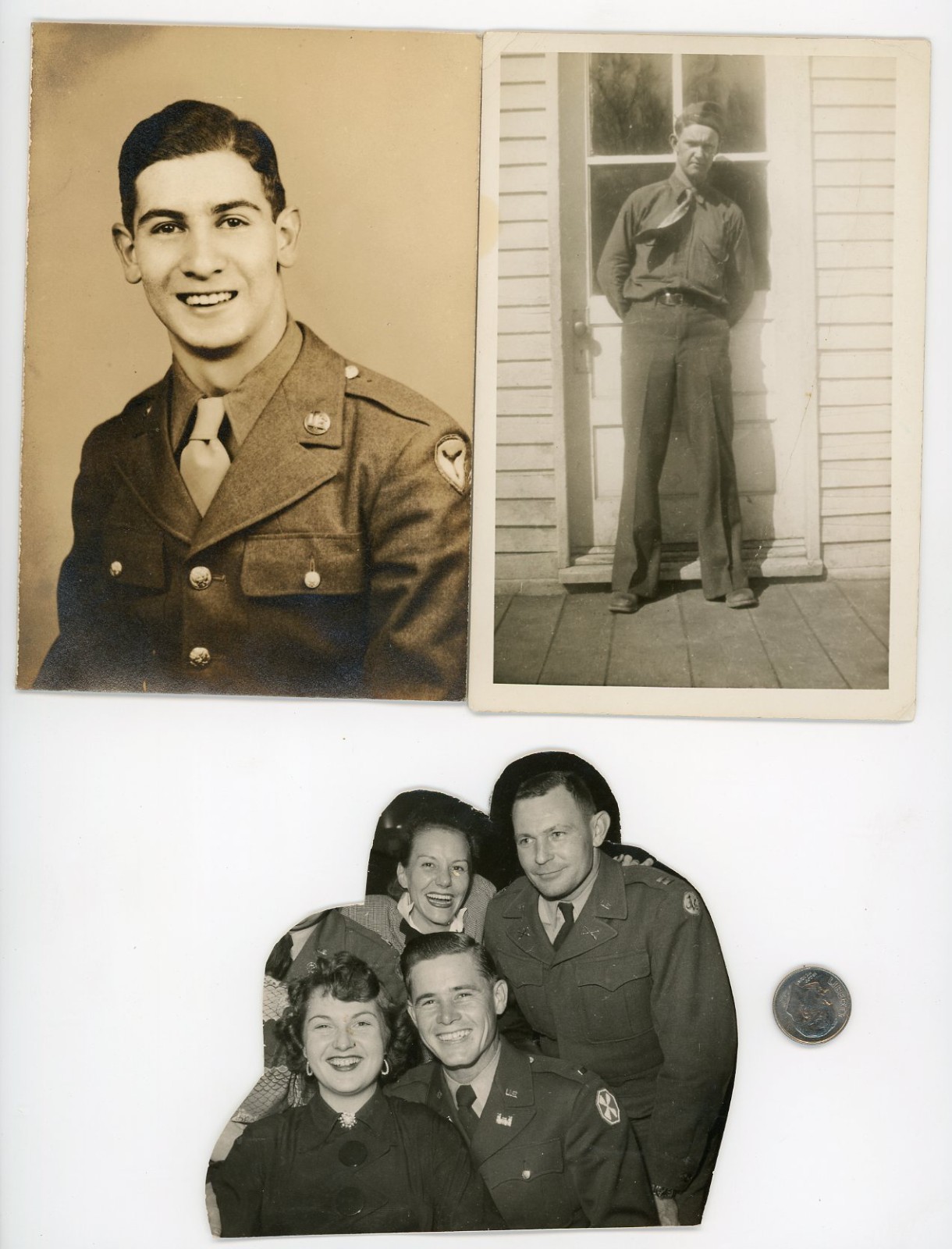 (7) Vintage photos of MILITARY MEN - Army Navy UNIFORMS - Insignia Patches WWII (7) Vintage photos of MILITARY MEN - Army Navy UNIFORMS - Insignia Patches WWII