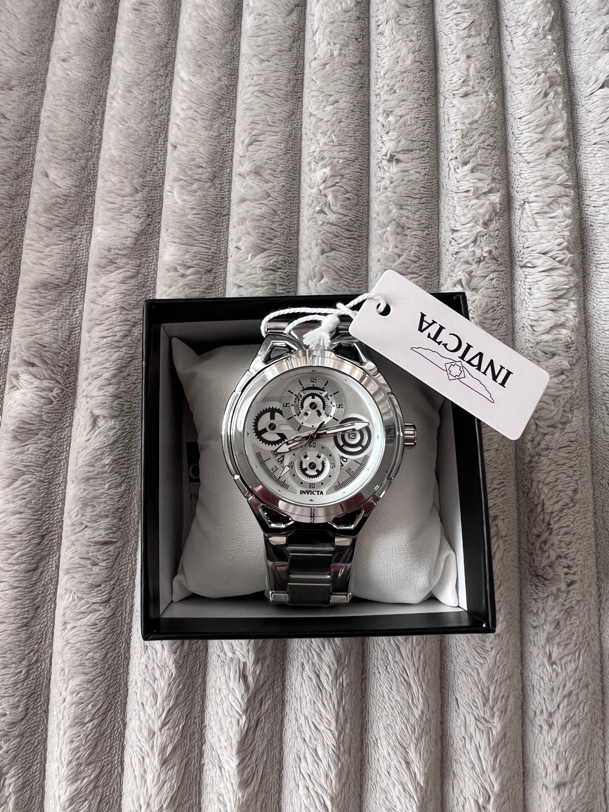 Invicta Men's Stainless Steel Silver Watch w/white face Invicta Men's Stainless Steel Silver Watch w/white face
