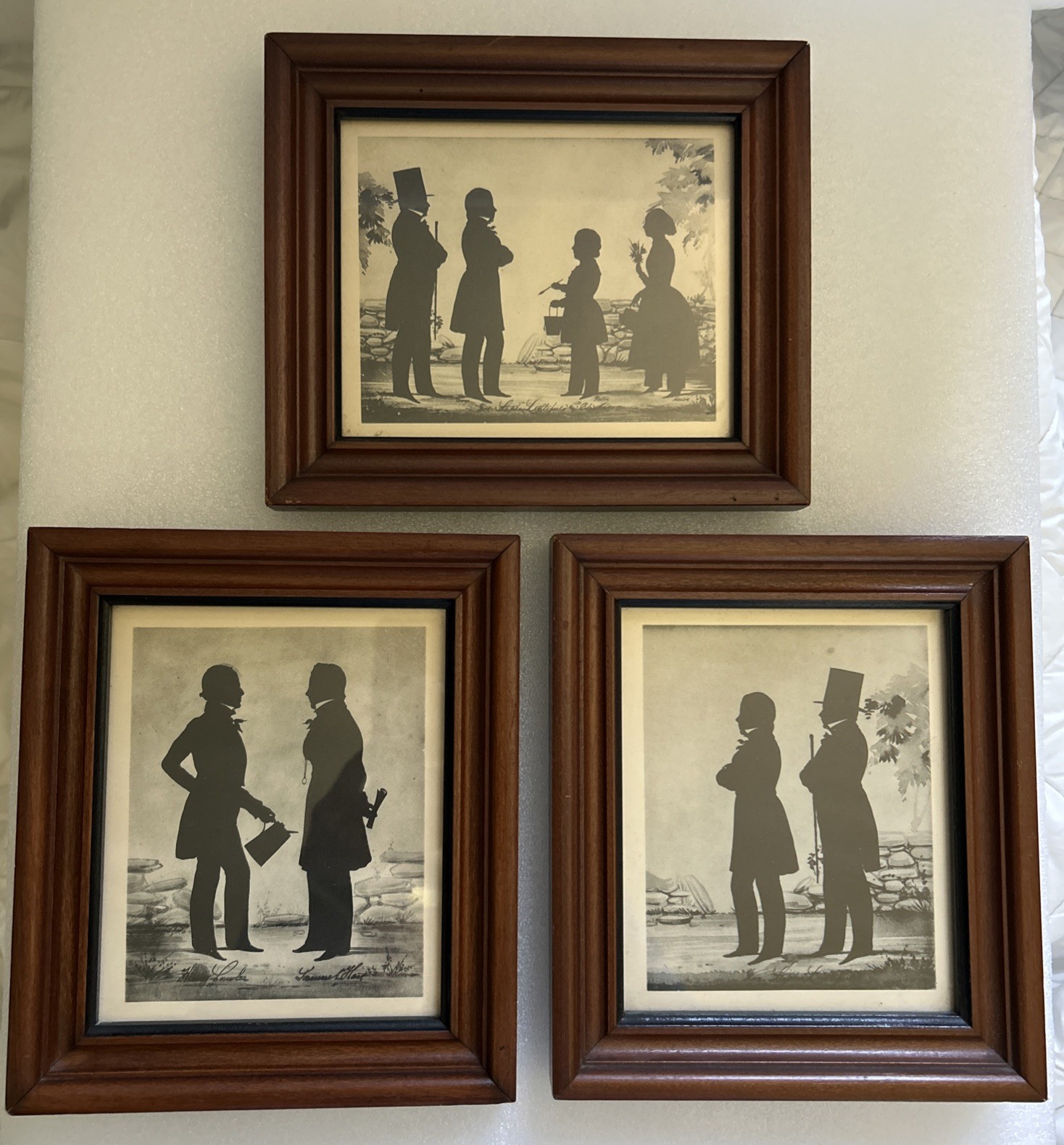 Vintage Silhouette Art Print Framed 3 Full Length Portrait Men Women Home Decor Vintage Silhouette Art Print Framed 3 Full Length Portrait Men Women Home Decor