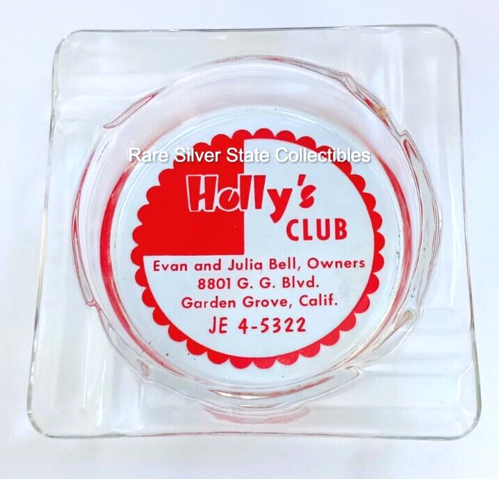 Rare ca. 1960's Hollys Club Bar Ashtray Garden Grove CA Gay Lesbian Interest