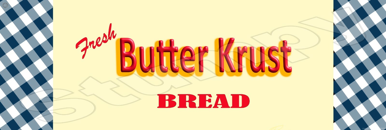 Fresh Butter Krust Bread Metal Sign 6\ Fresh Butter Krust Bread Metal Sign 6\