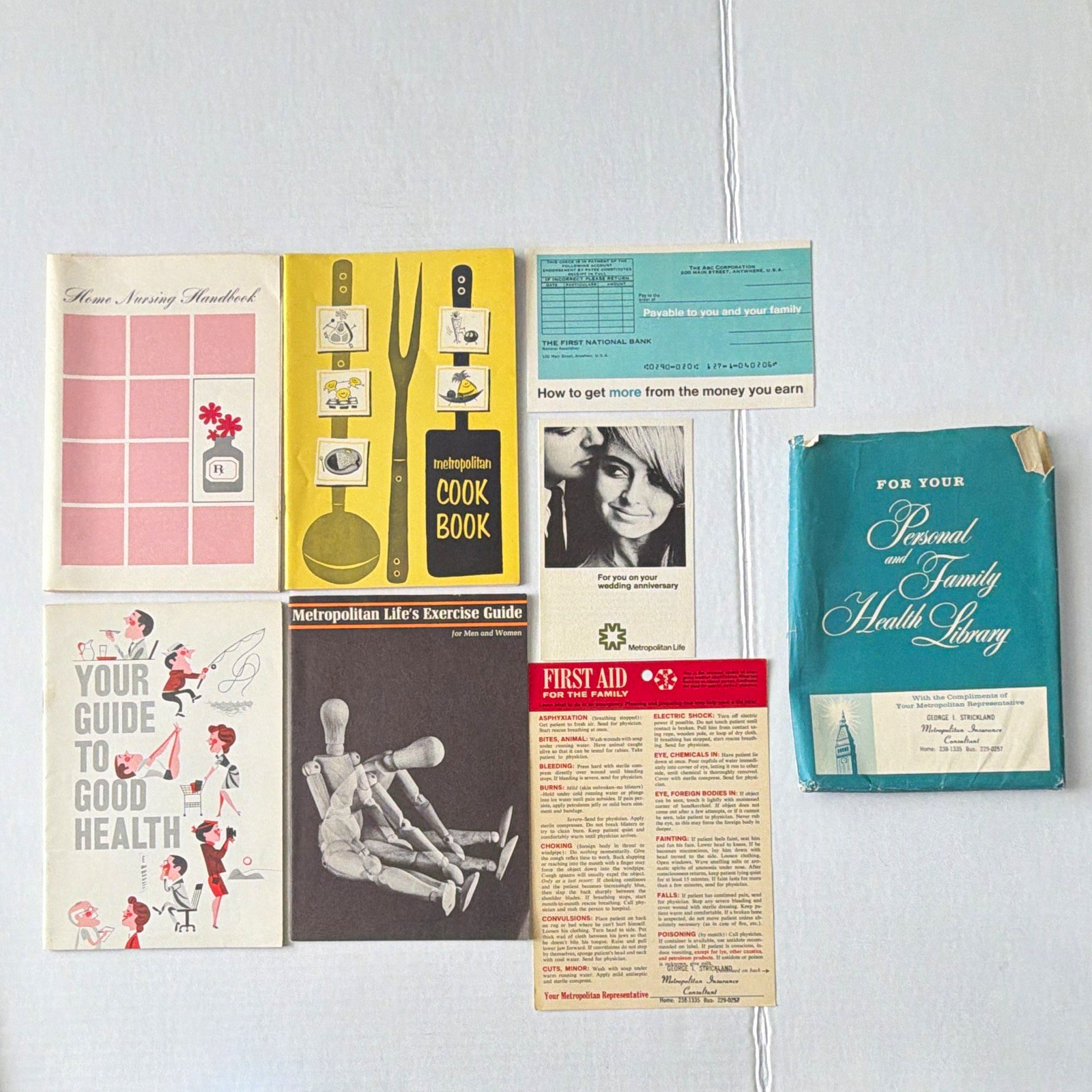 Vintage 1960s Metropolitan Life Health Cookbook Exercise First Aid Ephemera Lot Vintage 1960s Metropolitan Life Health Cookbook Exercise First Aid Ephemera Lot