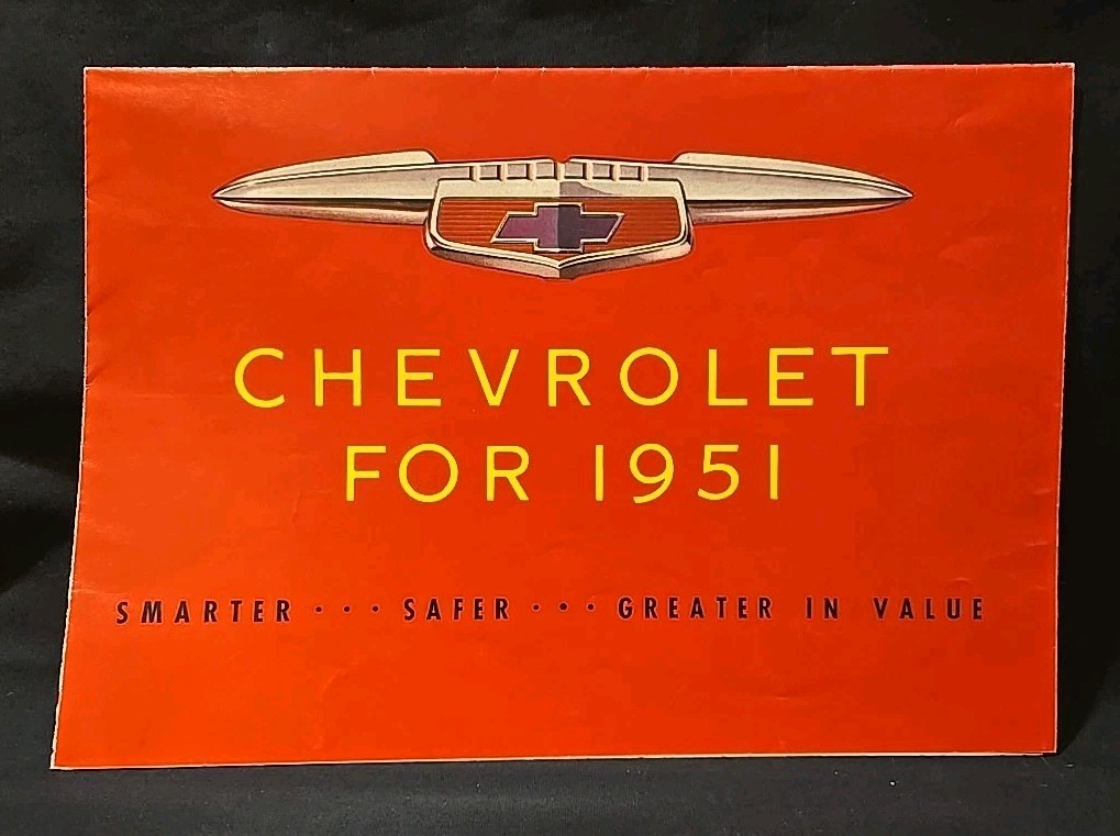 1951 Chevrolet Sales Brochure - Vintage - 1950 printing in Very Good Condition 1951 Chevrolet Sales Brochure - Vintage - 1950 printing in Very Good Condition