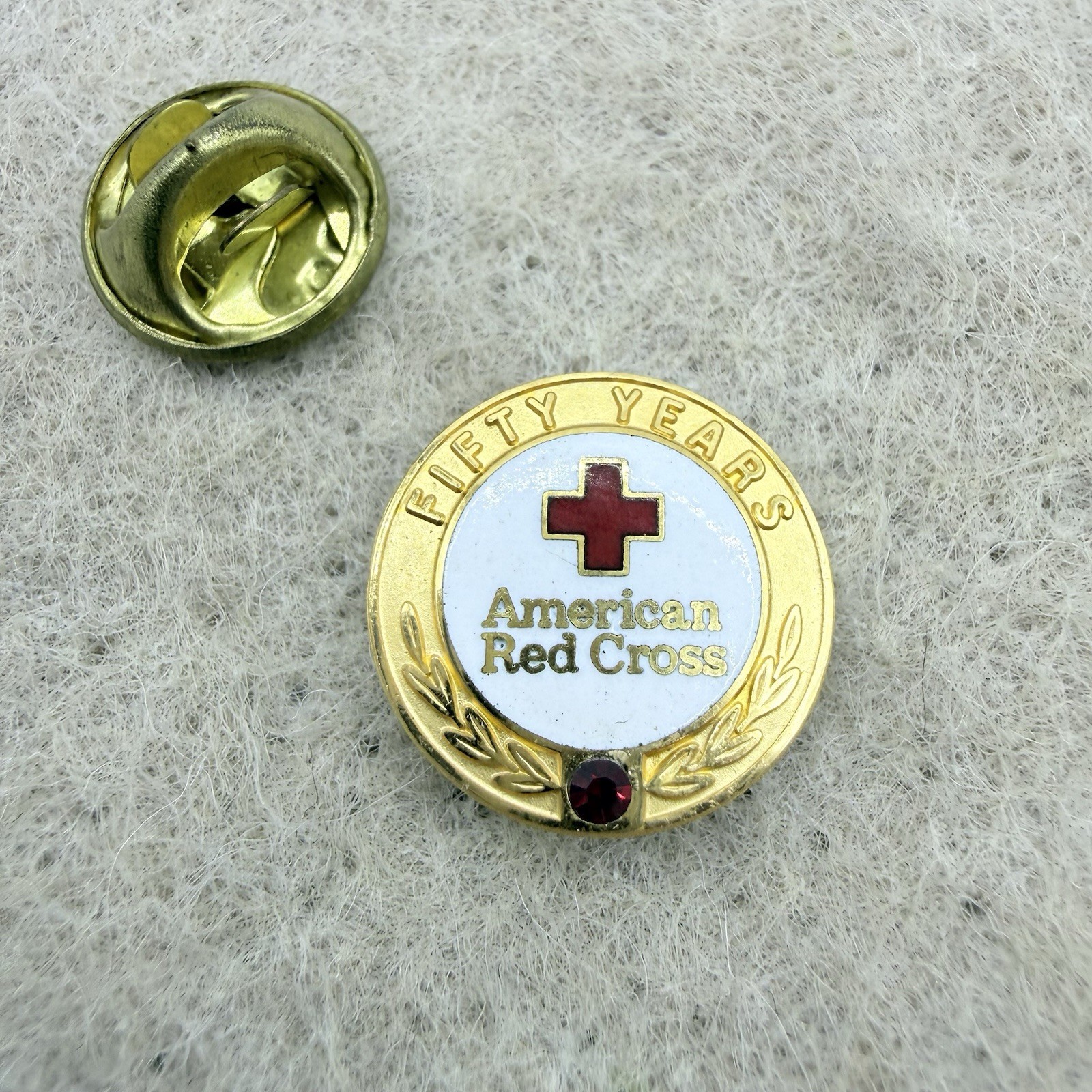 Vintage 24k Gold Plated American Red Cross Fifty Years or Service Award Pin Vintage 24k Gold Plated American Red Cross Fifty Years or Service Award Pin