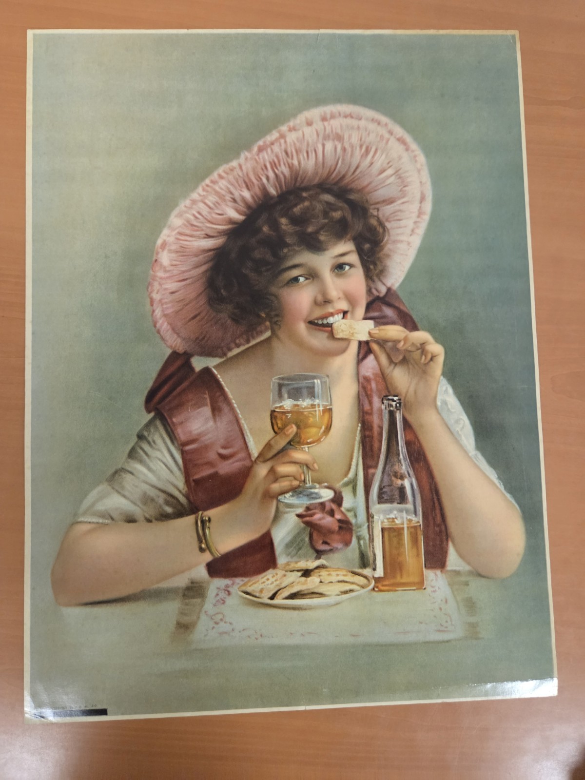 Antique c1910 Woman Beverage Advertising Print F.W. No 210 Pre-Prohibition Era