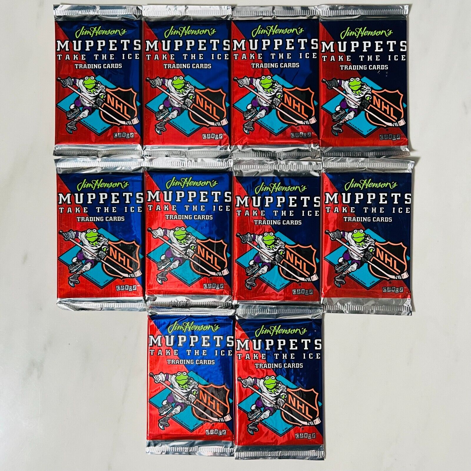 10 New Packs - 1994 Jim Henson\'s Muppets NHL Trading Cards Pack Sealed Unopened