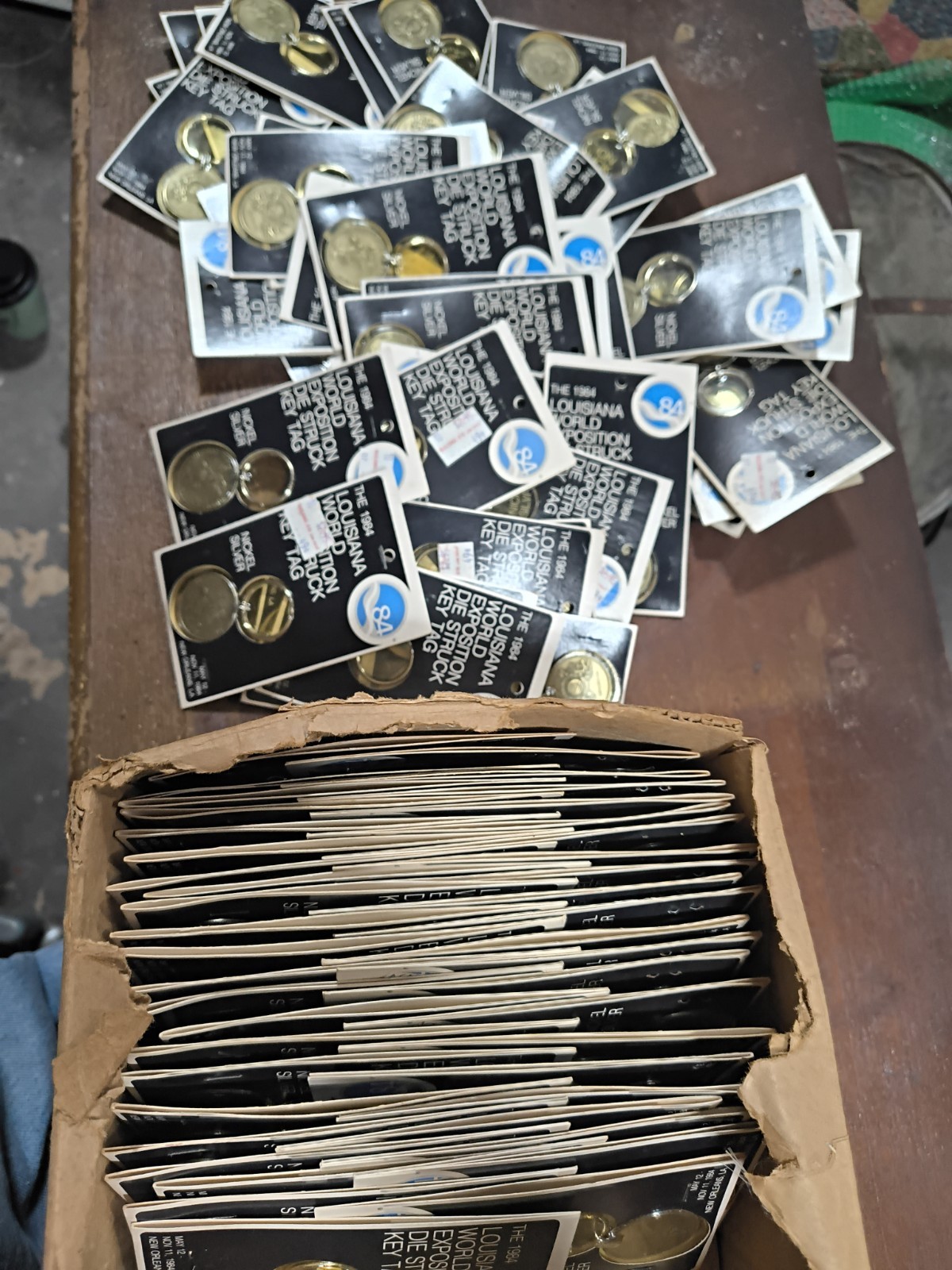 VINTAGE 84' Louisiana World Exposition Key Tags Bulk Wholesale Dealer Lot NOS 35