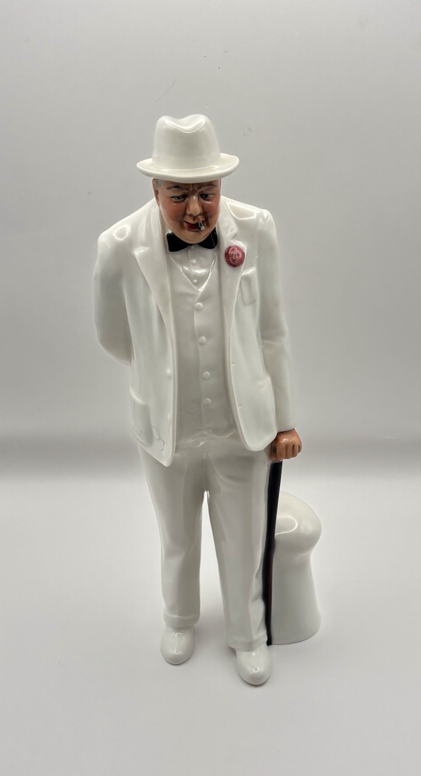 Royal Doulton Sir Winston Churchill HN3057 Figurine White Suit Adrian Hughes Royal Doulton Sir Winston Churchill HN3057 Figurine White Suit Adrian Hughes