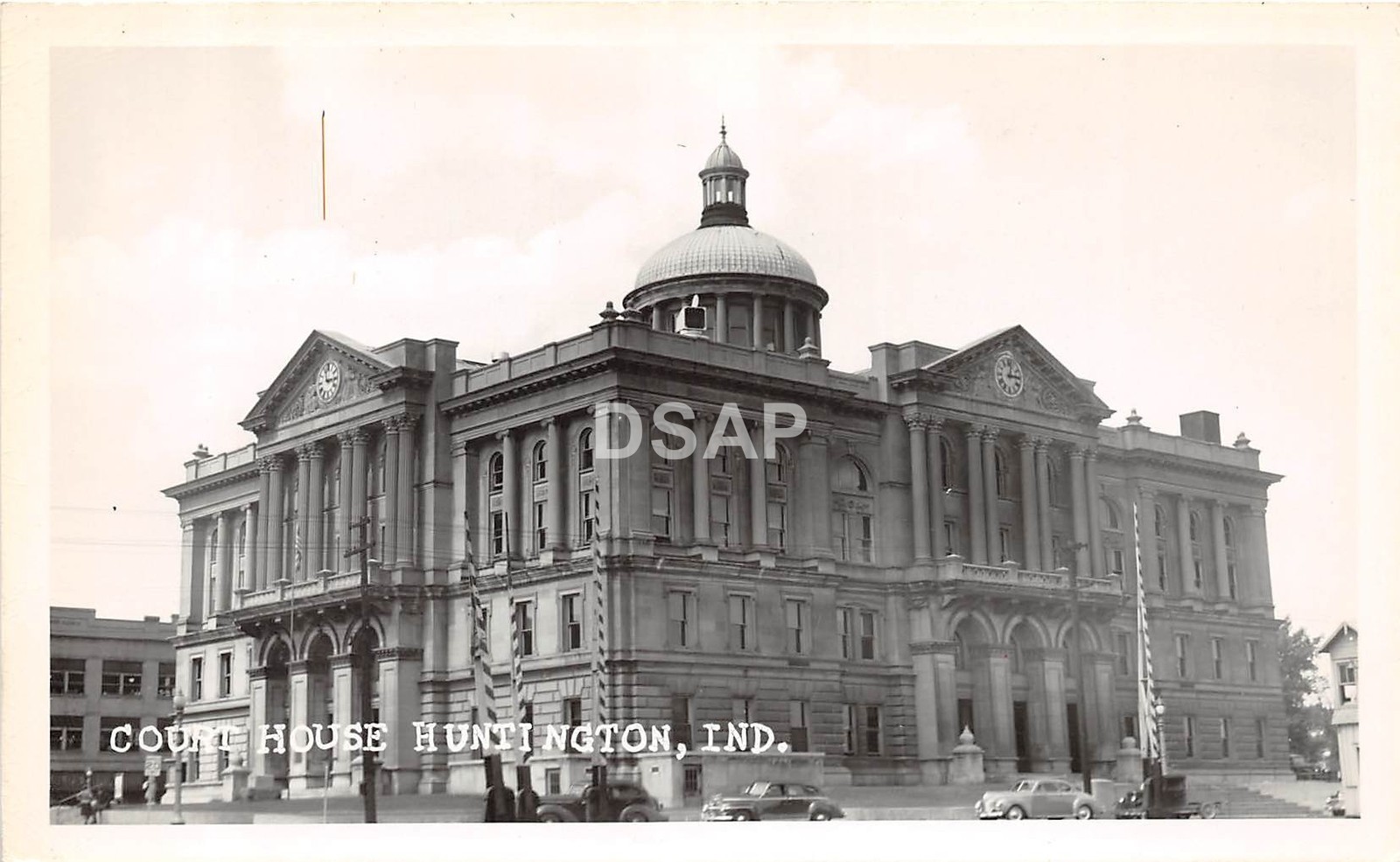 Indiana In Real Photo RPPC Postcard c1940s HUNTINGTON Court House Building Indiana In Real Photo RPPC Postcard c1940s HUNTINGTON Court House Building