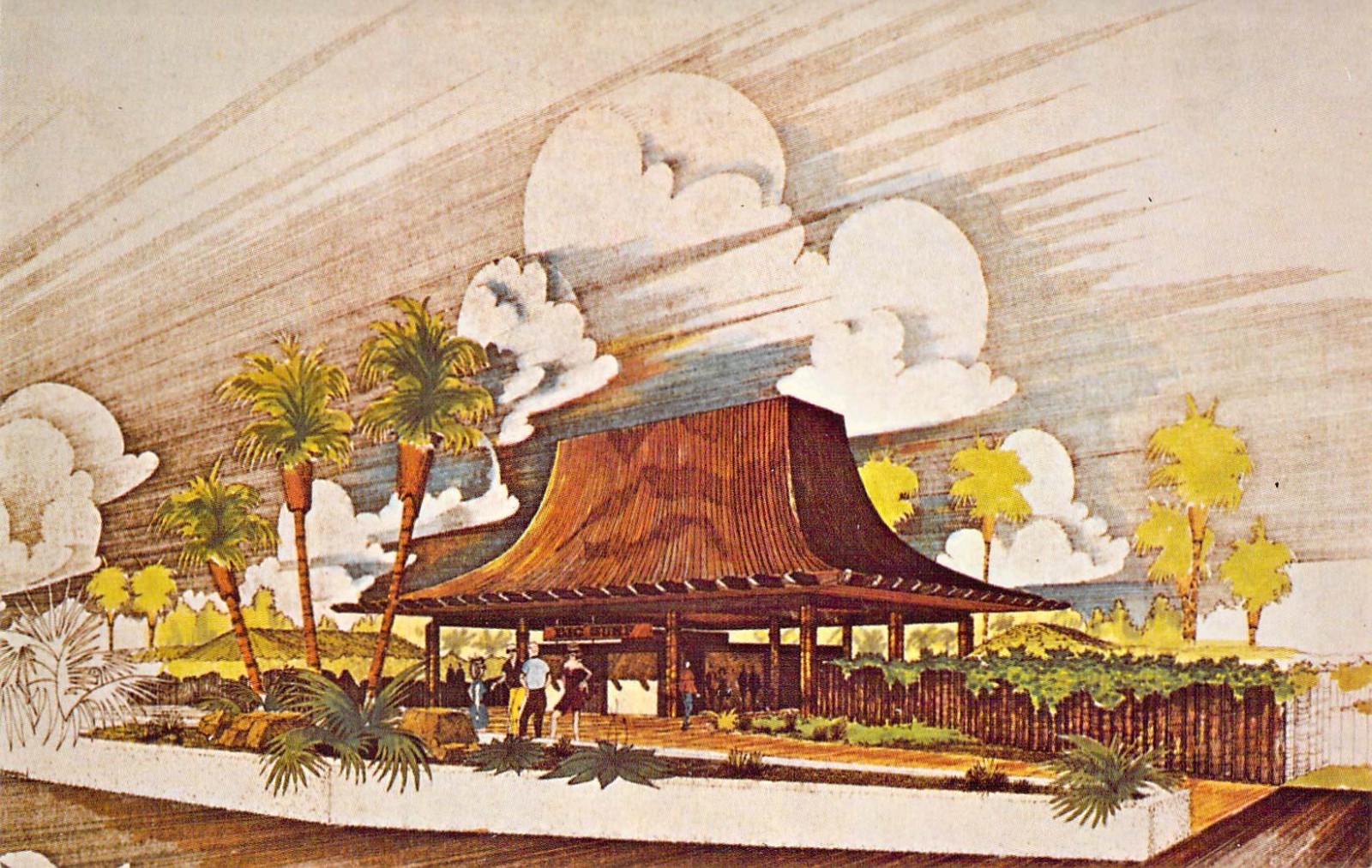 1969 AZ Tempe Big Surf Polynesian inland surfing beach 1st in world Postcard B03 1969 AZ Tempe Big Surf Polynesian inland surfing beach 1st in world Postcard B03