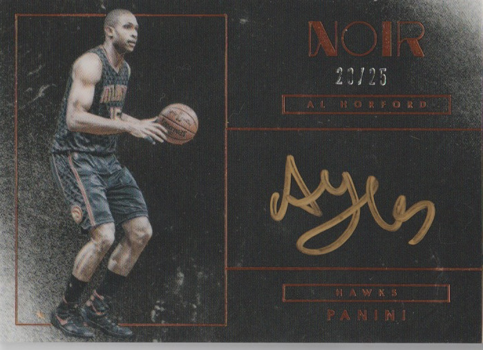 Al Horford 2016 Panini Noir autograph auto card NC-AHF /25