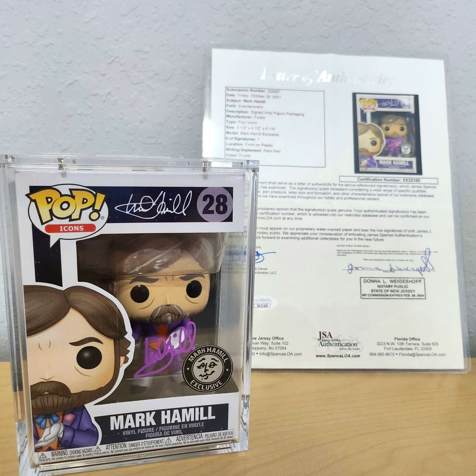 ⭐SALE⭐ MARK HAMILL FUNKO POP w/LOA: Mark Hamill signed JOKER 28 EXCL JSA/PIX-COA ⭐SALE⭐ MARK HAMILL FUNKO POP w/LOA: Mark Hamill signed JOKER 28 EXCL JSA/PIX-COA