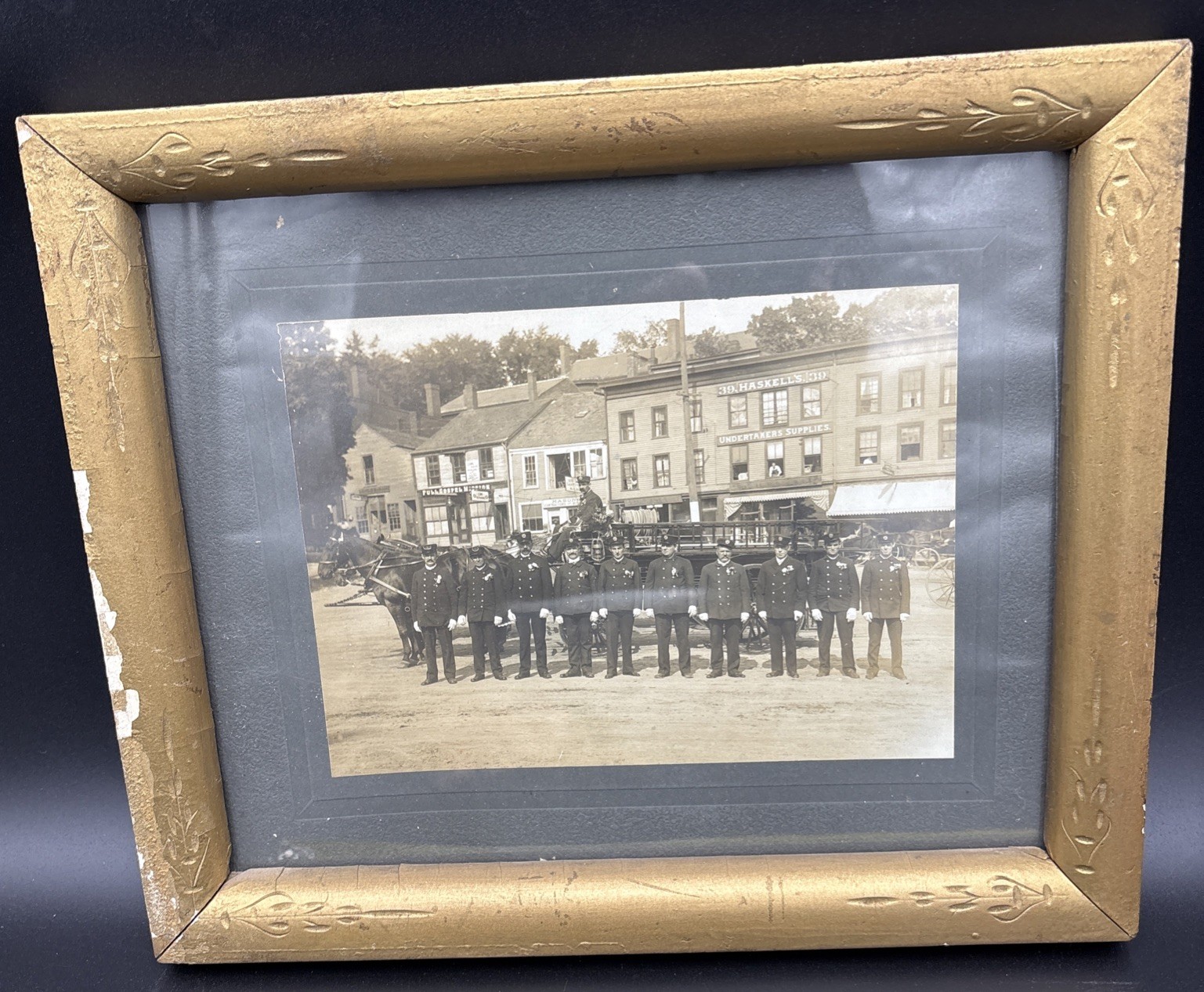 ANTIQUE PICTURE OF Bangor Maine Fire DEPARTMENT PERSONNEL AND EQUIPMENT ANTIQUE PICTURE OF Bangor Maine Fire DEPARTMENT PERSONNEL AND EQUIPMENT