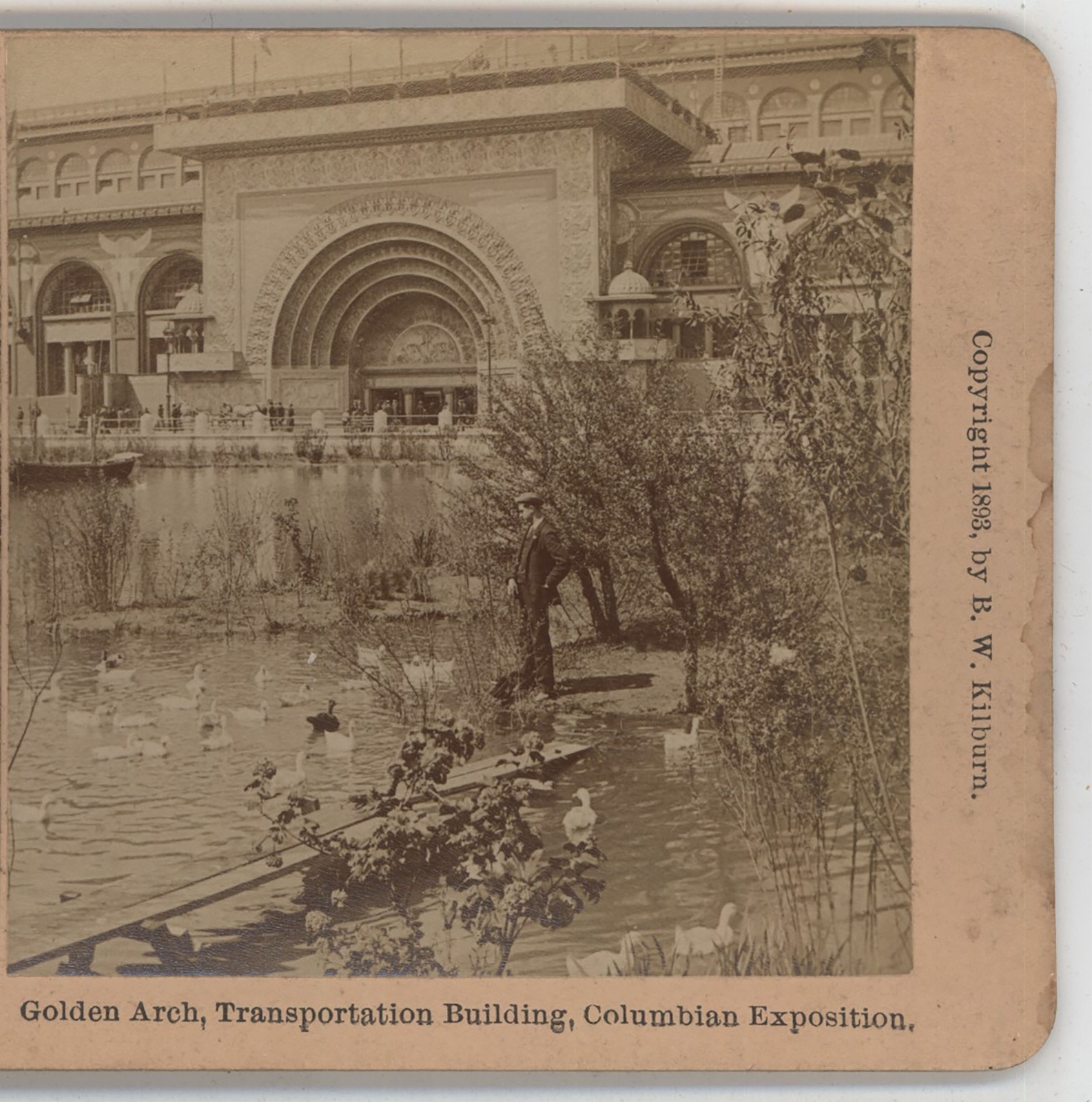 Golden Arch Transportation Building Chicago World's Fair Stereoview 1893 Golden Arch Transportation Building Chicago World's Fair Stereoview 1893