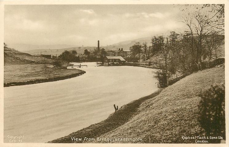 Grassington Yorkshire View From Bridge England OLD PHOTO Grassington Yorkshire View From Bridge England OLD PHOTO