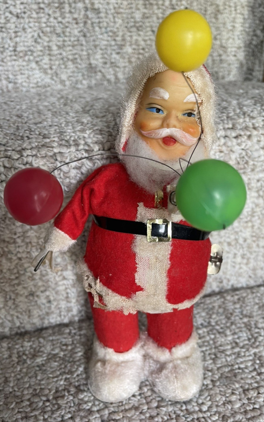 🎅VINTAGE Mechanical Balloon Santa Wind Up Made in Japan 1950s 60s ALPS 🎅VINTAGE Mechanical Balloon Santa Wind Up Made in Japan 1950s 60s ALPS