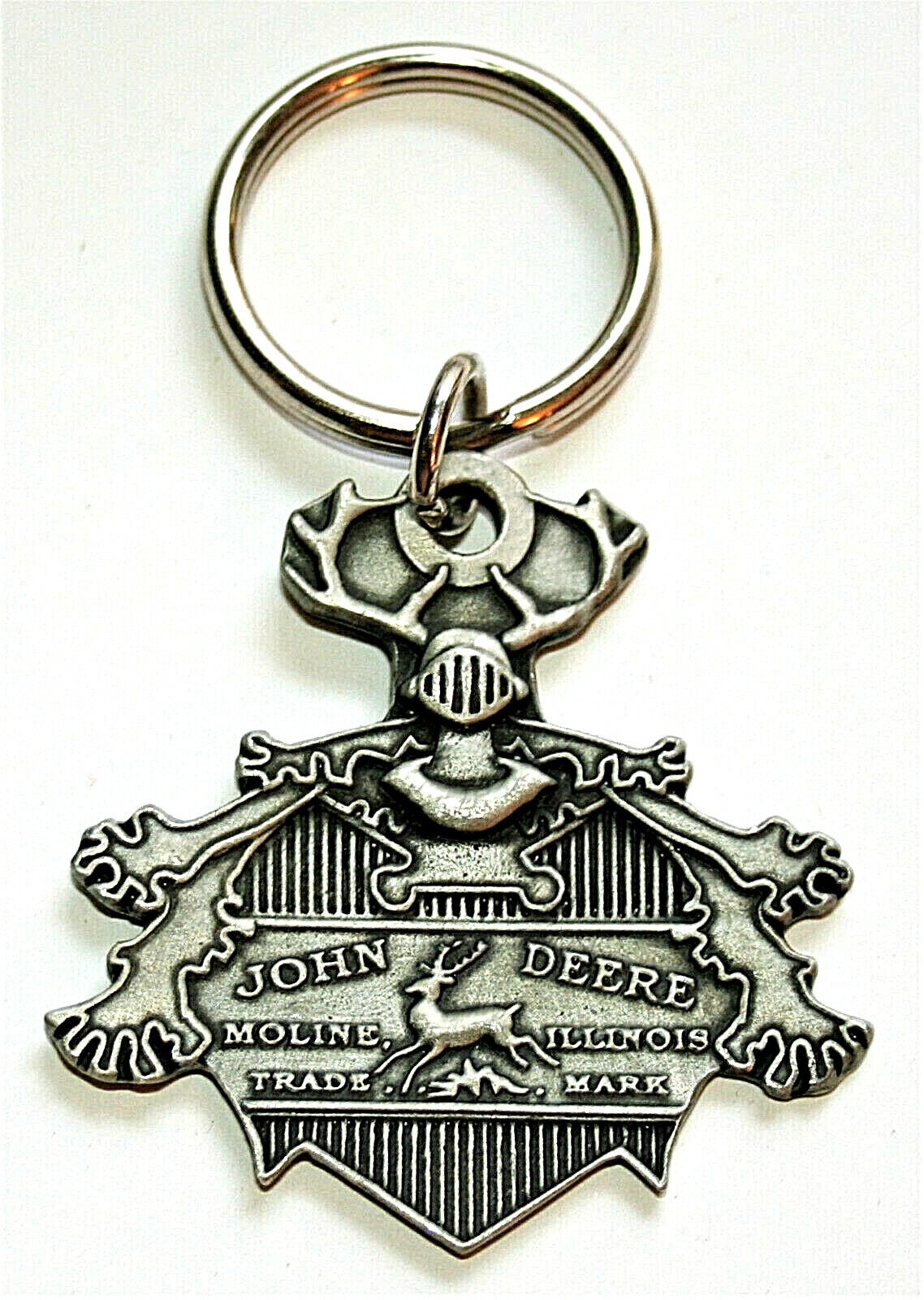 Vintage John Deere Moline Illinois Key Chain 2002 NOS 1891 Farm Logo Series