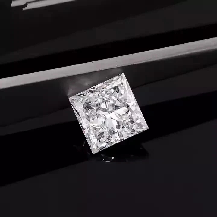 3 Ct Natural Princess Cut White Certified Diamond D Grade VVS1 + 1 Free Gift