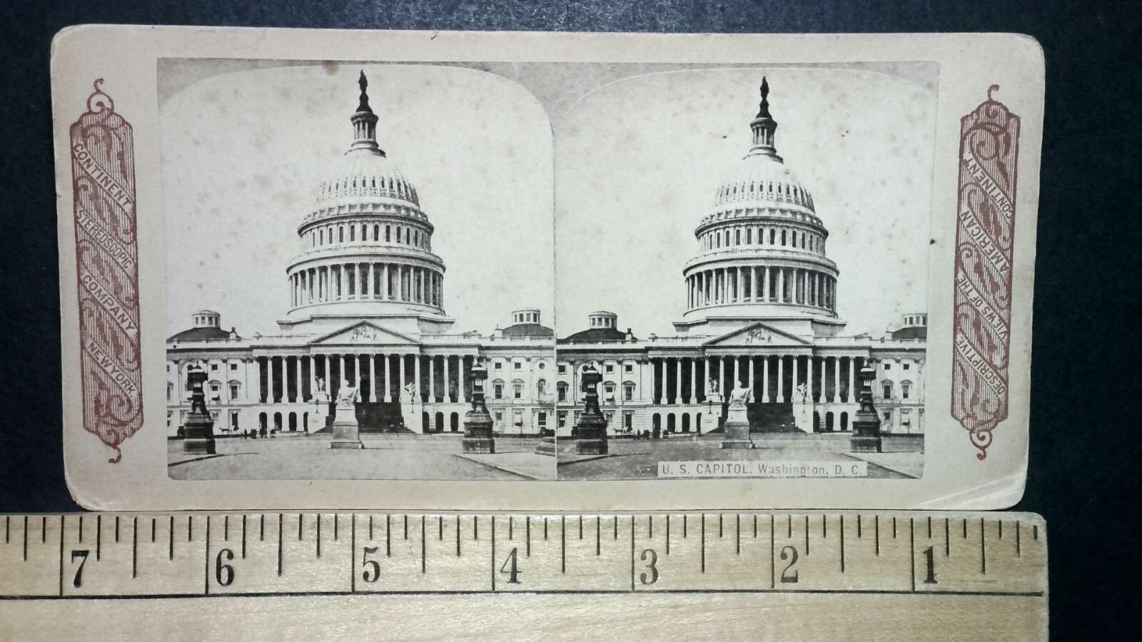 U.S. Capitol Building Stereoview Continent Stereoscopic Co. 1870s Washington DC