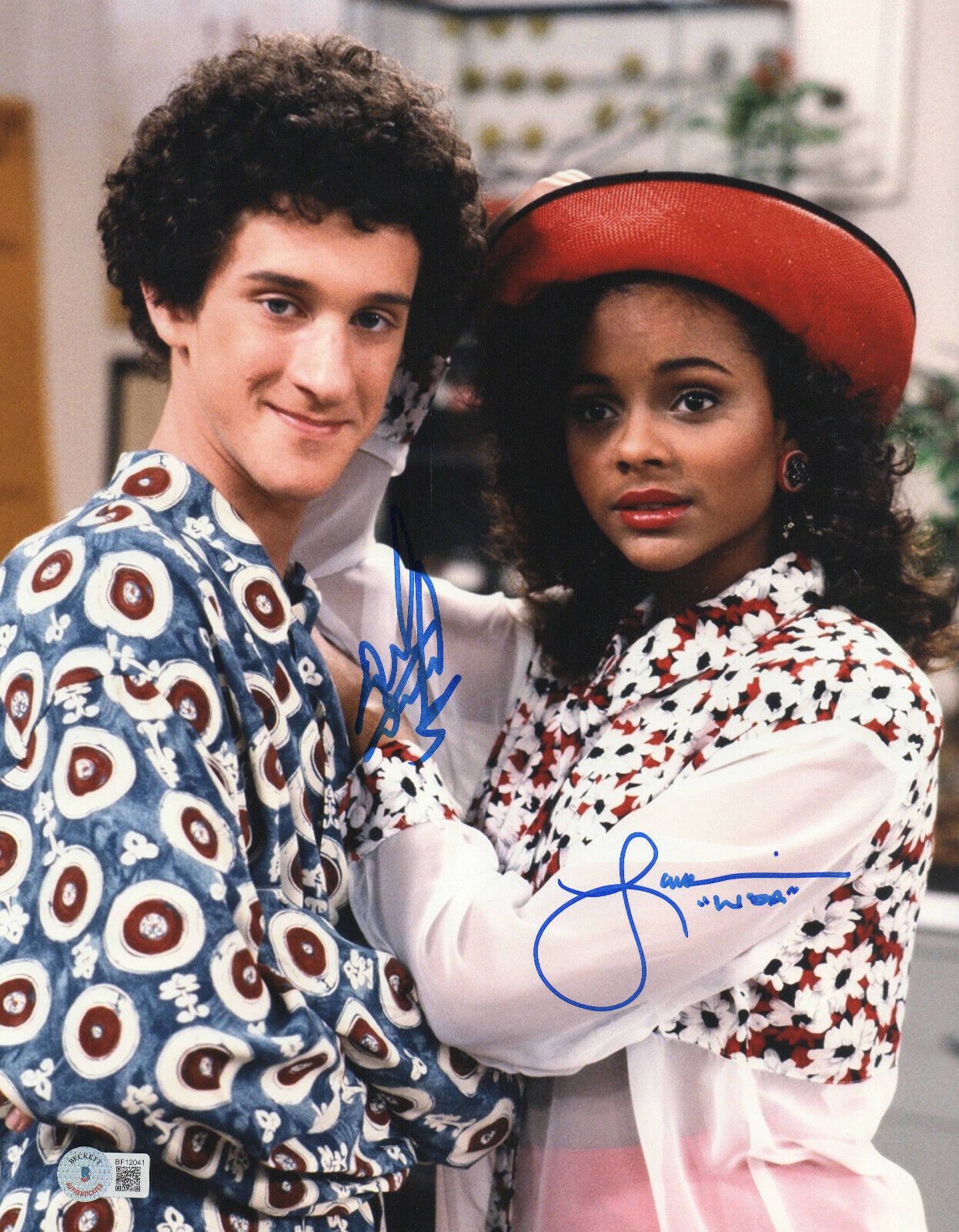 DUSTIN DIAMOND LARK VOORHIES SIGNED 11X14 SAVED BY THE BELL PHOTO AUTO BECKETT 