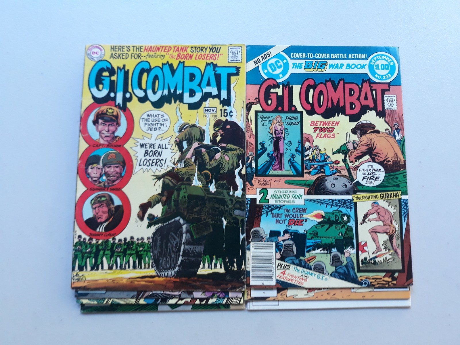 GI Combat 138, 192, 231, 232, 233, 238, 242 DC Comics Mid To Higher Grades GI Combat 138, 192, 231, 232, 233, 238, 242 DC Comics Mid To Higher Grades