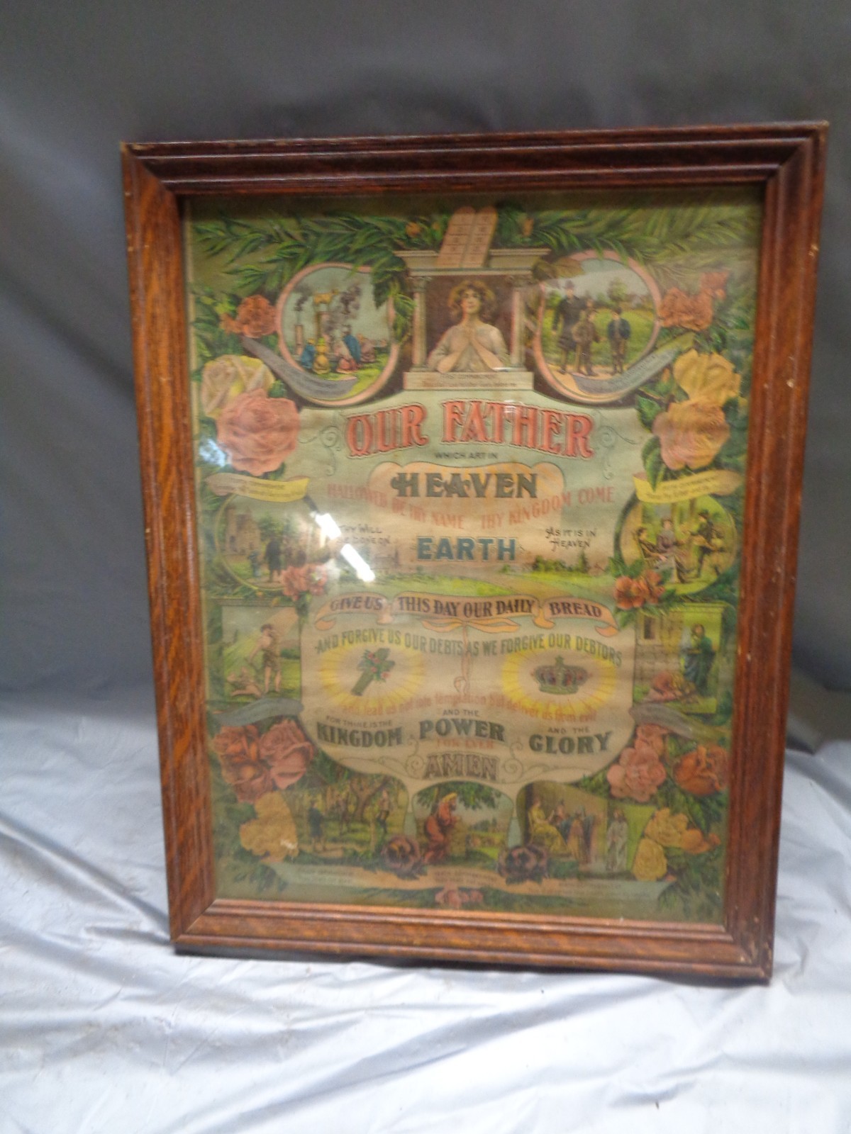 Vintage The Lord's Prayer Wall Ten Commandments 14 Vintage The Lord's Prayer Wall Ten Commandments 14