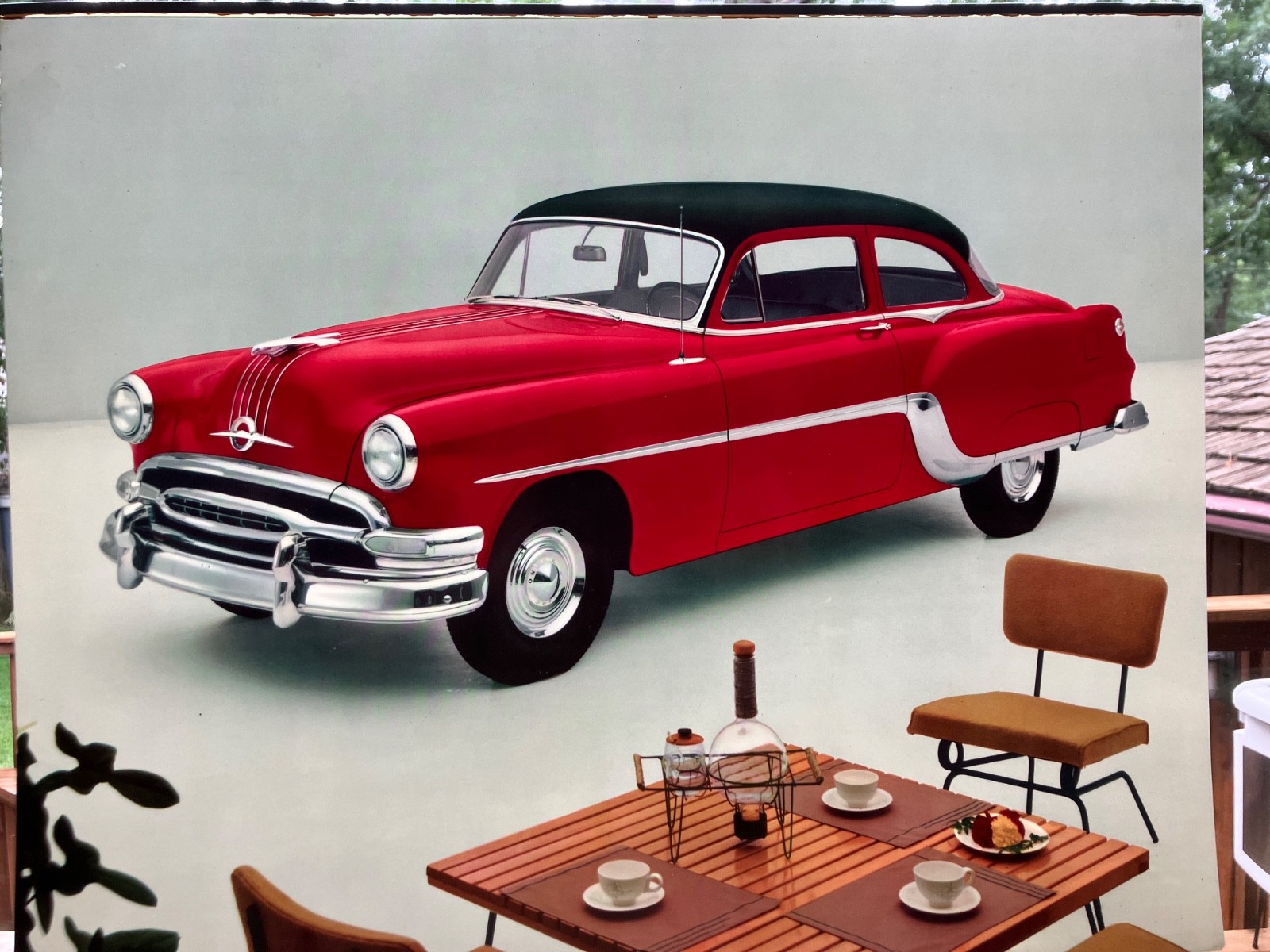 1954 Pontiac Chieftain Coupe Antique Car Showroom Advertising Transparency 1954 Pontiac Chieftain Coupe Antique Car Showroom Advertising Transparency