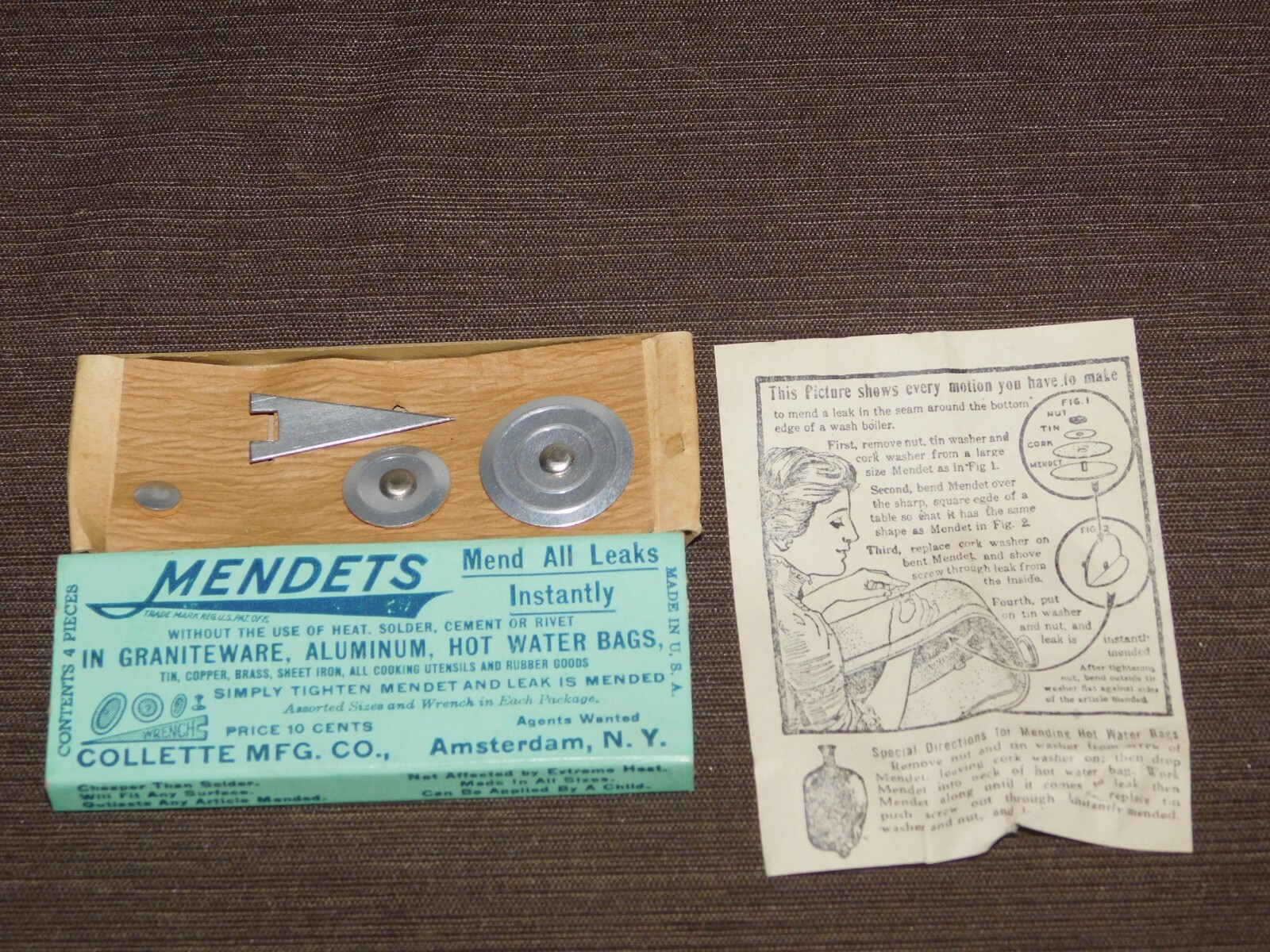 VINTAGE KITCHEN MENDETS MEND ALL LEAKS COOKING UTENSILS NEW OLD STOCK VINTAGE KITCHEN MENDETS MEND ALL LEAKS COOKING UTENSILS NEW OLD STOCK