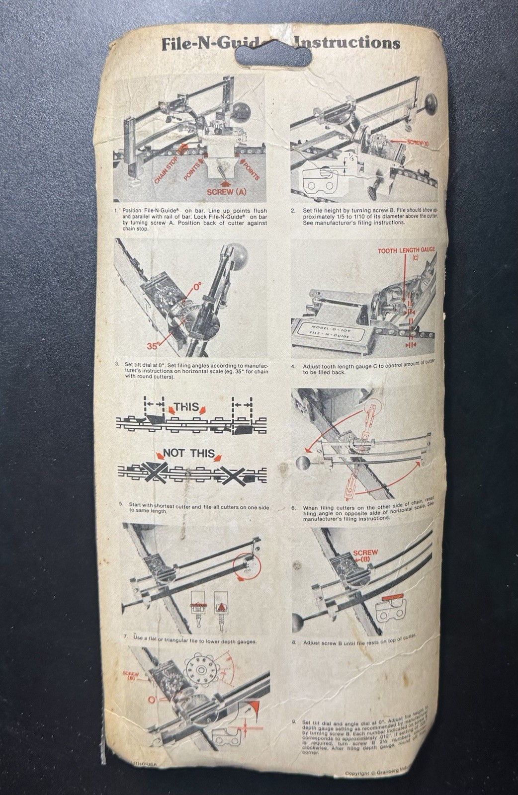 vintage Sears Clamp-on Precision File-N-Guide, Model No. 36508 vintage Sears Clamp-on Precision File-N-Guide, Model No. 36508