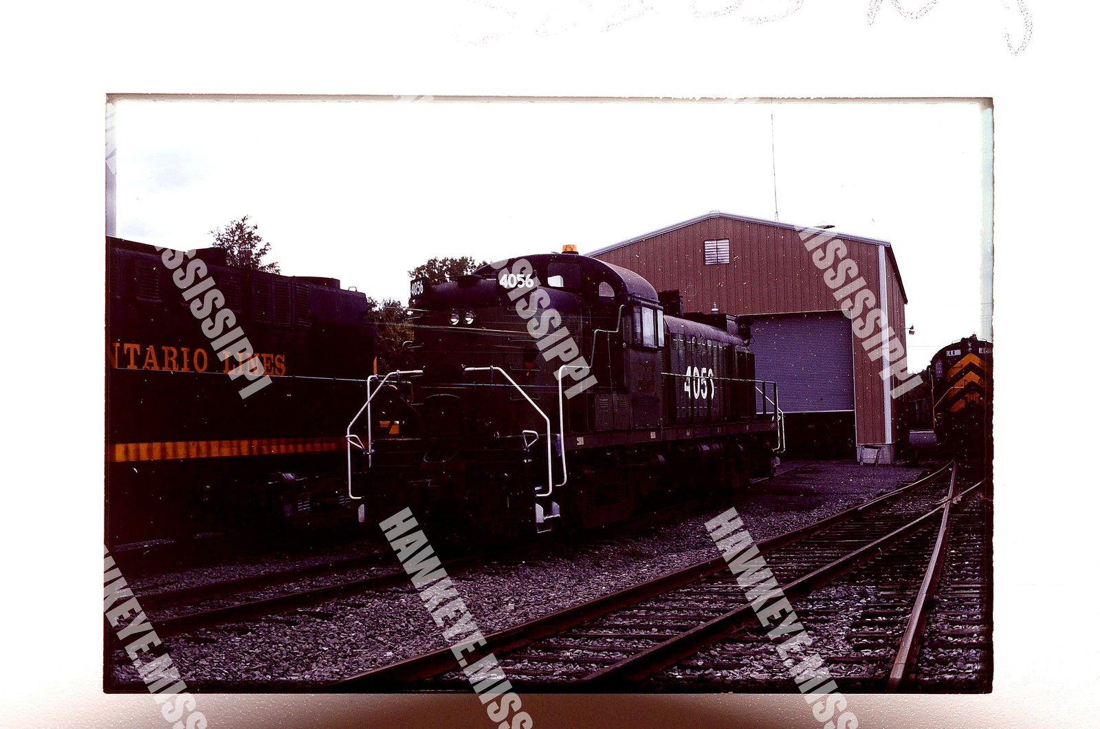 35mm slide, ONTARIO NORTHERN sodus ny OCT-84 ORIG train switch engine 35mm slide, ONTARIO NORTHERN sodus ny OCT-84 ORIG train switch engine