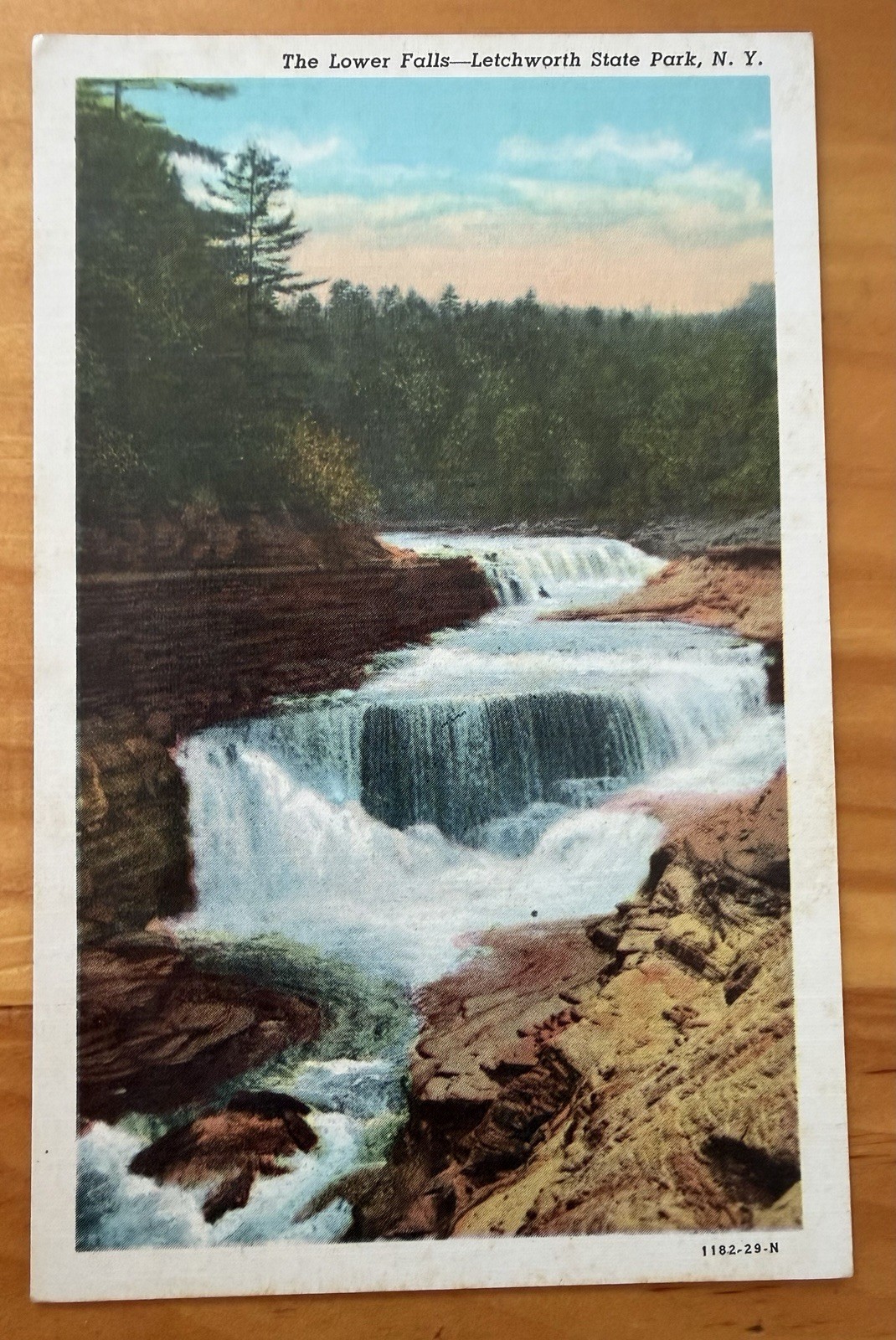 The Lower Falls - Letchworth State Park NY Postcard The Lower Falls - Letchworth State Park NY Postcard