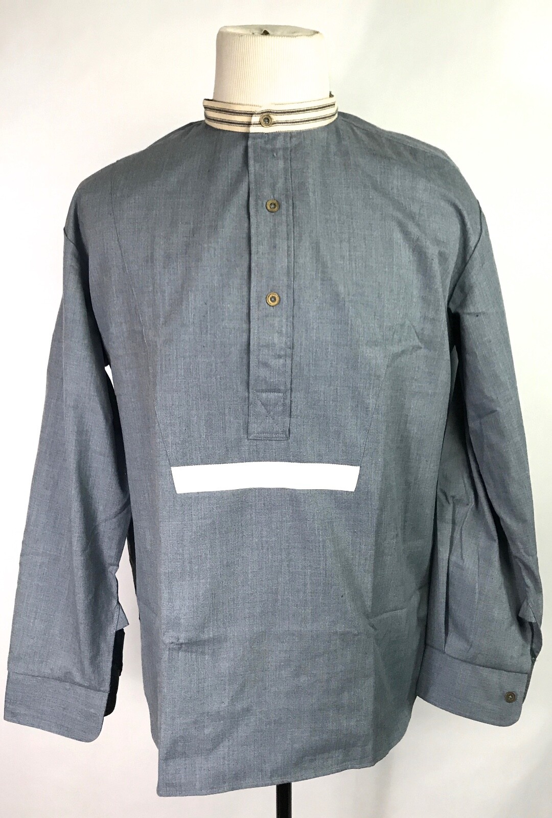 WWI BRITISH PRE-WAR COMBAT FIELD GREYBACK SHIRT-SIZE 2, 38-40R WWI BRITISH PRE-WAR COMBAT FIELD GREYBACK SHIRT-SIZE 2, 38-40R