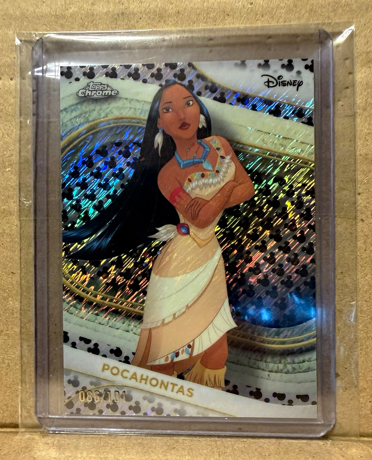 Topps 2025 Topps Chrome Disney Pocahontas Black White /101 