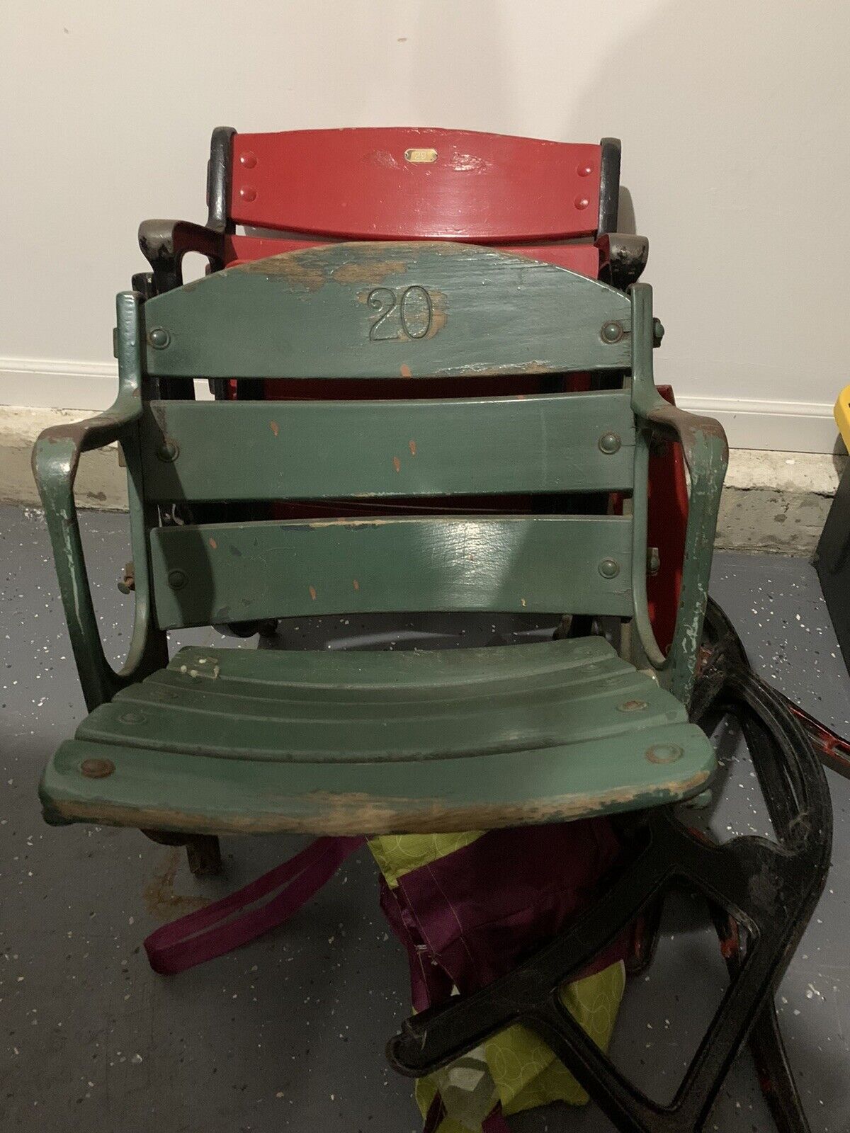 Game Used Milwaukee County Stadium Seat Braves Brewers Green Bay Packers