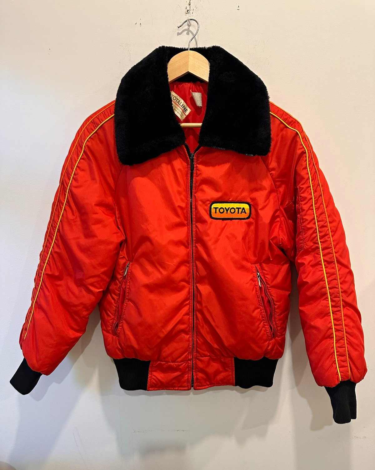 Vintage Toyota Racing Jacket Large Red Bomber Toyotaline 70s 80s Rare USA TRD Vintage Toyota Racing Jacket Large Red Bomber Toyotaline 70s 80s Rare USA TRD