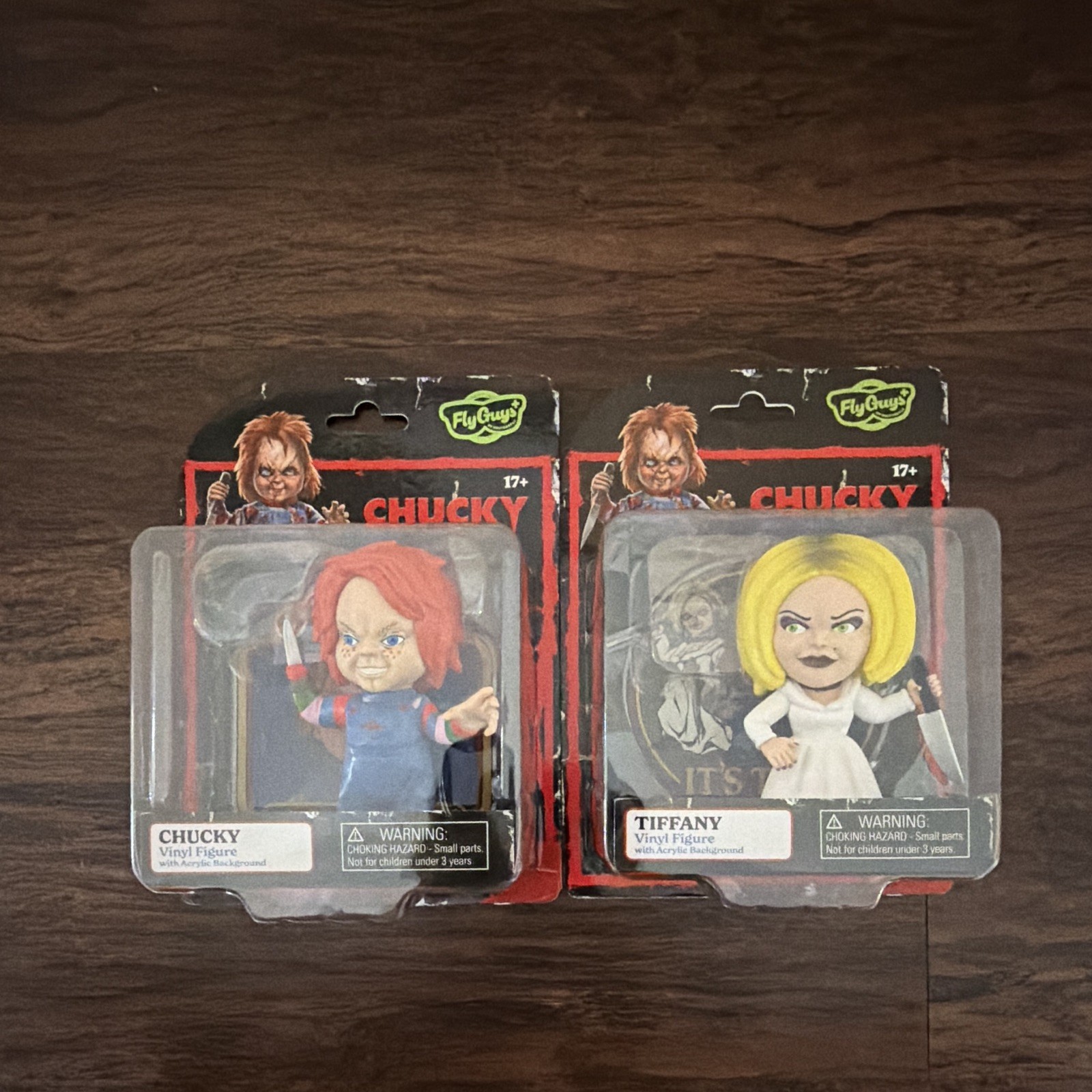 Culturefly Chucky & Tiffany Vinyl Figure Lot 2x Acrylic Background Backdrop New Culturefly Chucky & Tiffany Vinyl Figure Lot 2x Acrylic Background Backdrop New
