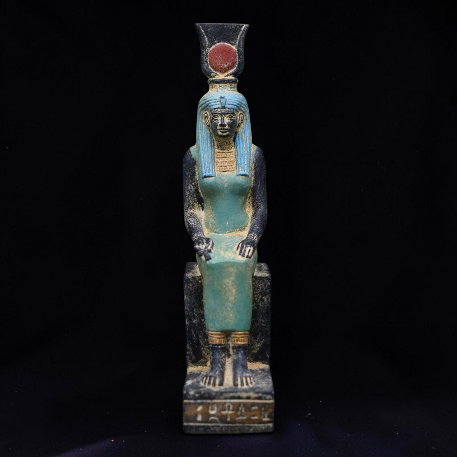 Egyptian Pharaonic Statue Hathor Goddess Motherhood Rare Antique Antiques BC