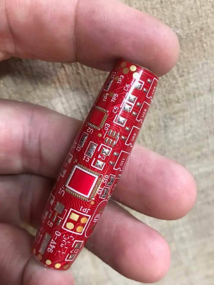 Genuine Red Circuit Board Handmade Pen Crystal Clear Resin Casted Geek Genuine Red Circuit Board Handmade Pen Crystal Clear Resin Casted Geek
