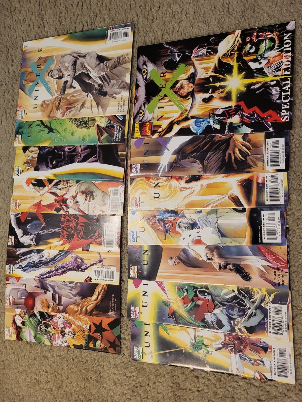 15 lot UNIVERSE X 0-12,X,& Wizard Special Marvel COMPLETE SET \